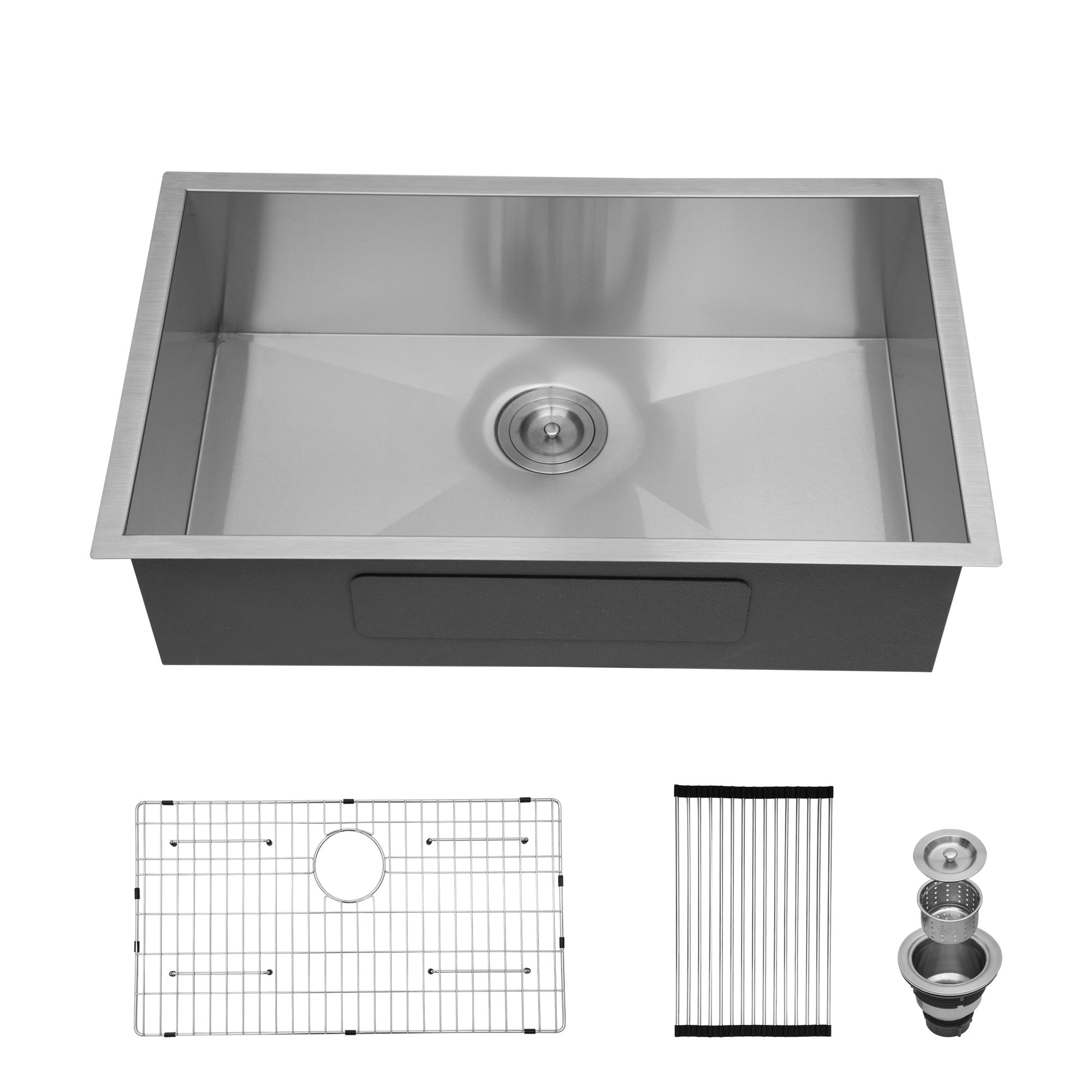 Undermount Single Bowl Kitchen Sink, Stainless Steel (SS23)