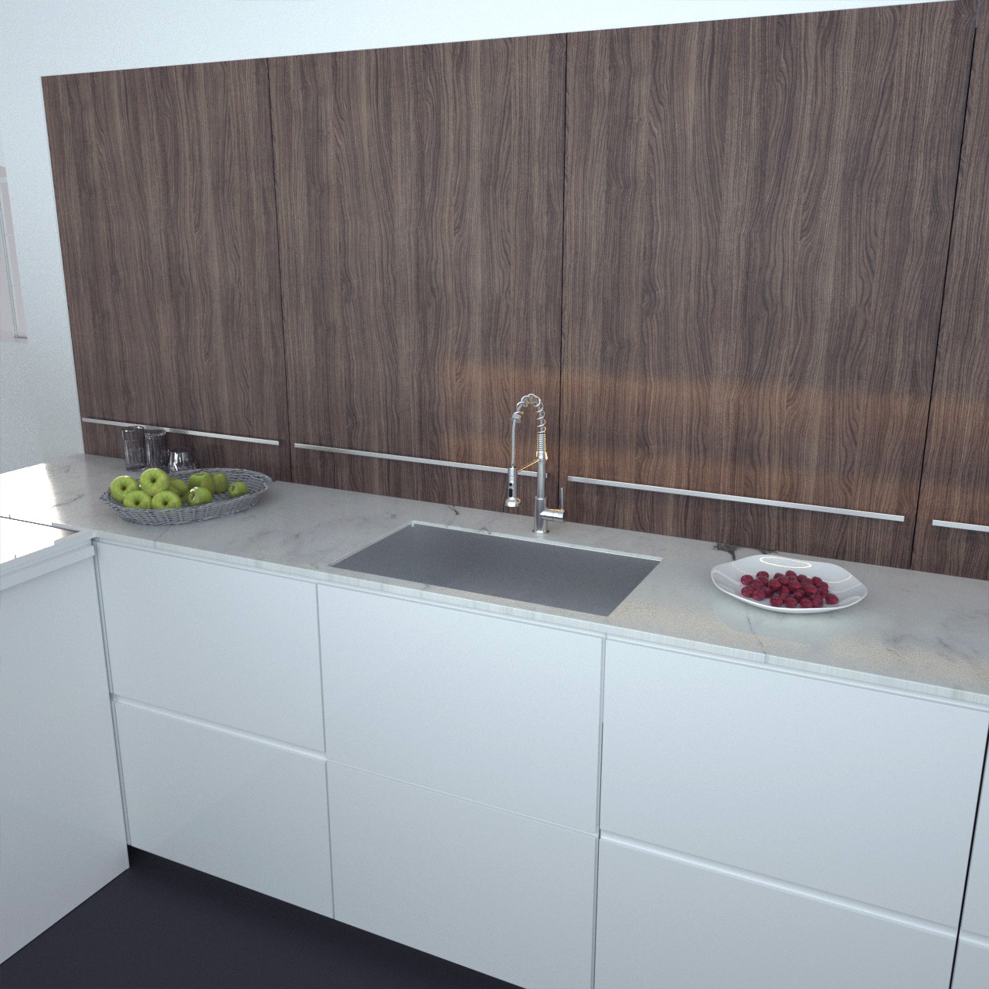 Undermount Single Bowl Kitchen Sink, Stainless Steel (SS23)