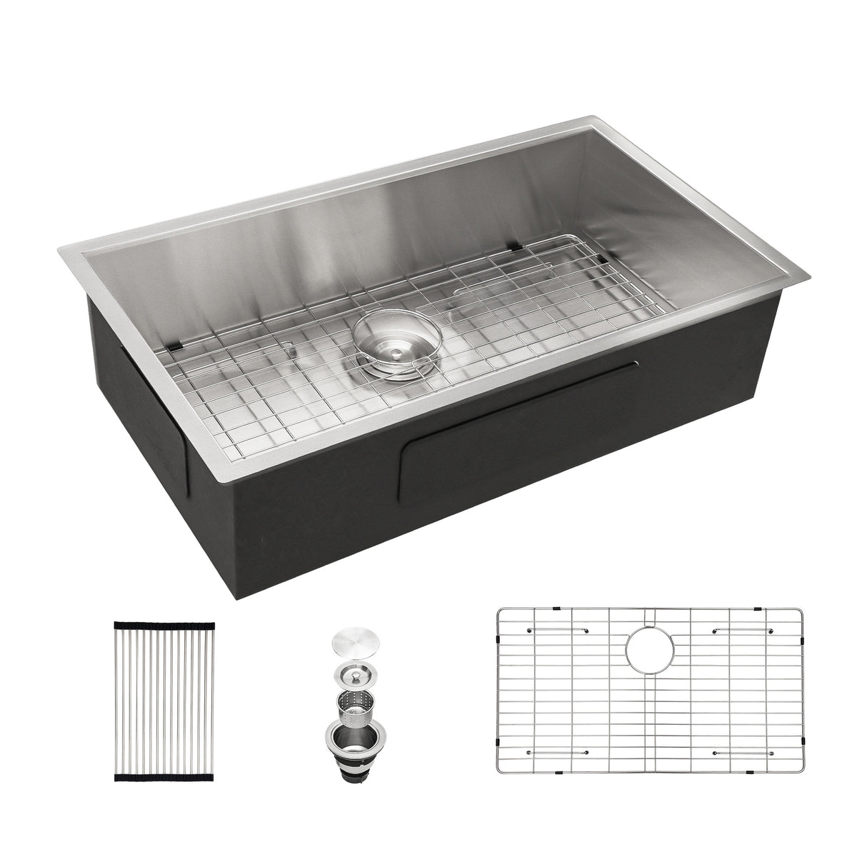 Undermount Single Bowl Kitchen Sink, Stainless Steel (SS23)