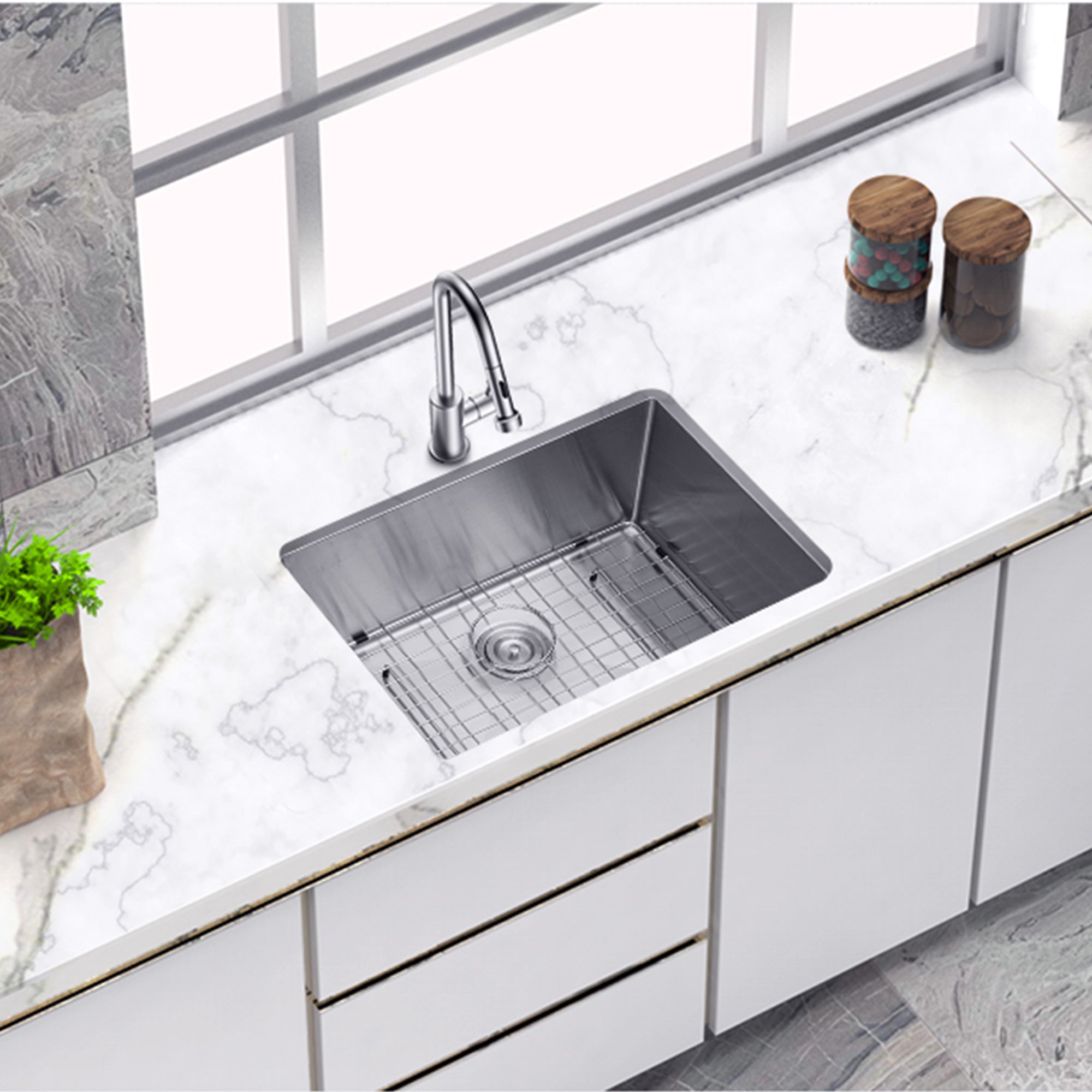 Undermount Single Bowl Stainless Steel Kitchen Sink RX-SS25