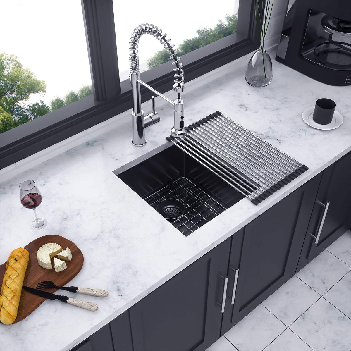 RAINLEX Undermount Single Bowl Kitchen Sink in Stainless Steel (SS26)