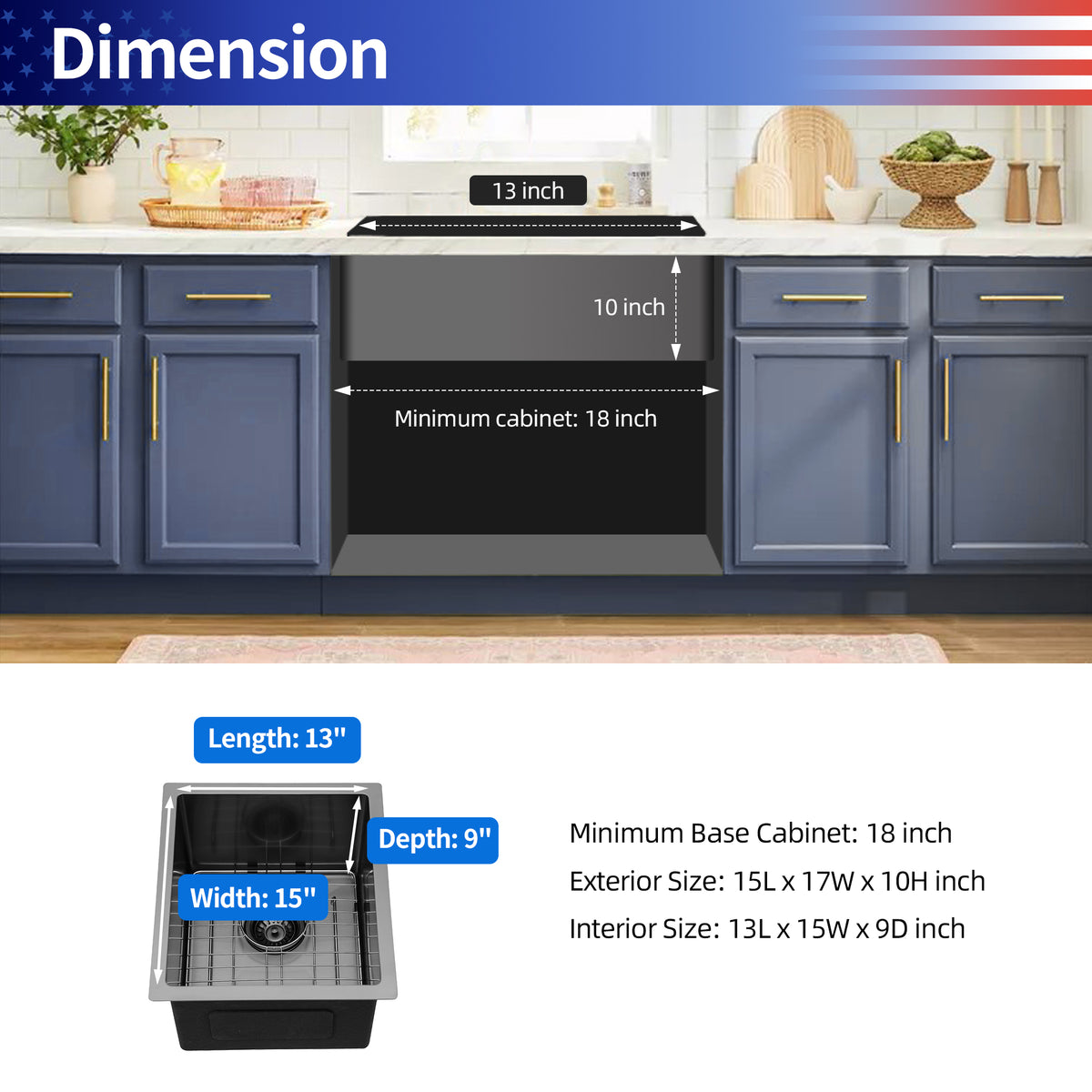 RAINLEX Undermount Single Bowl Kitchen Sink in Stainless Steel (SS26)