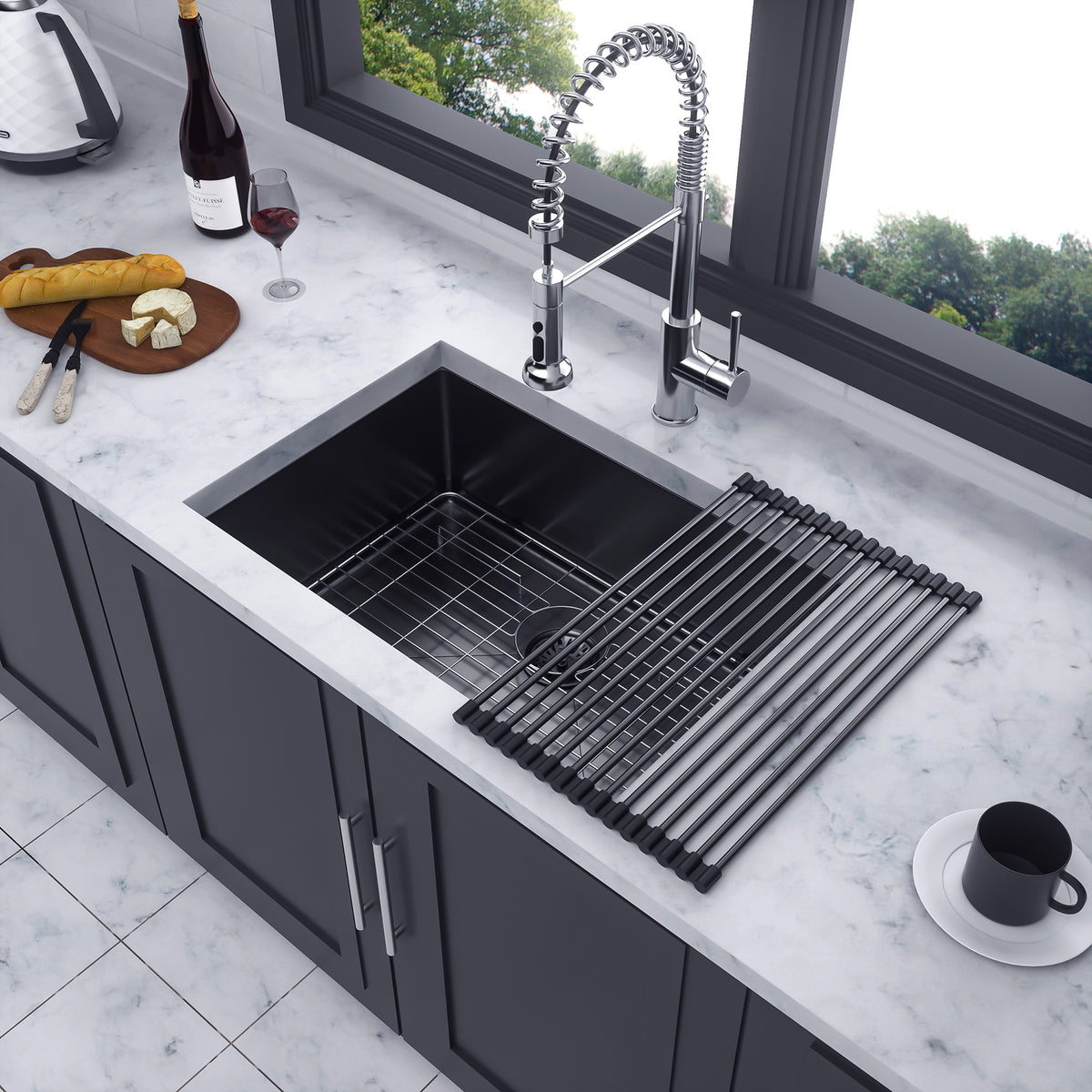 RAINLEX Undermount Single Bowl Kitchen Sink in Stainless Steel (SS26)