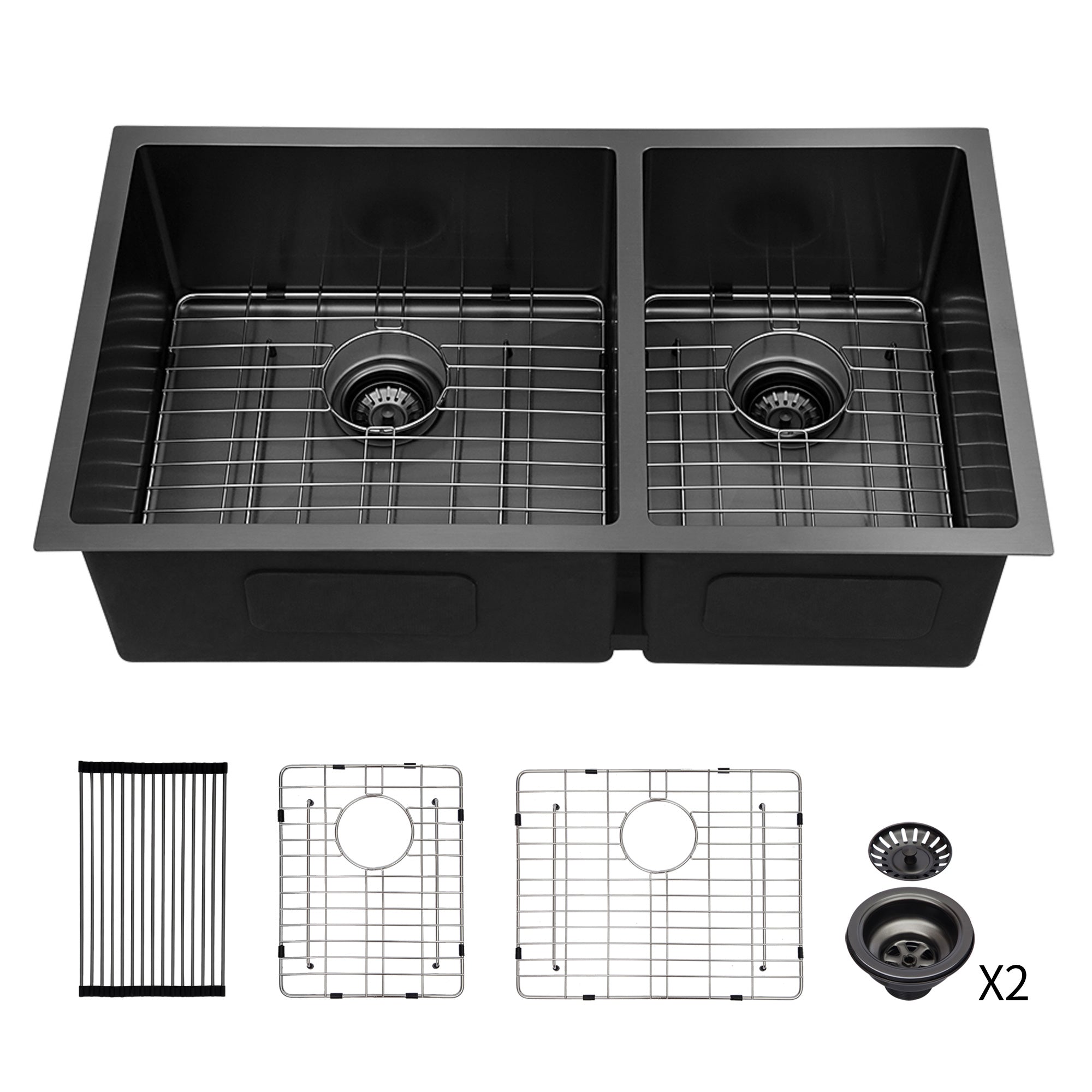 Undermount Double Bowl Stainless Steel Kitchen Sink RX-SS31