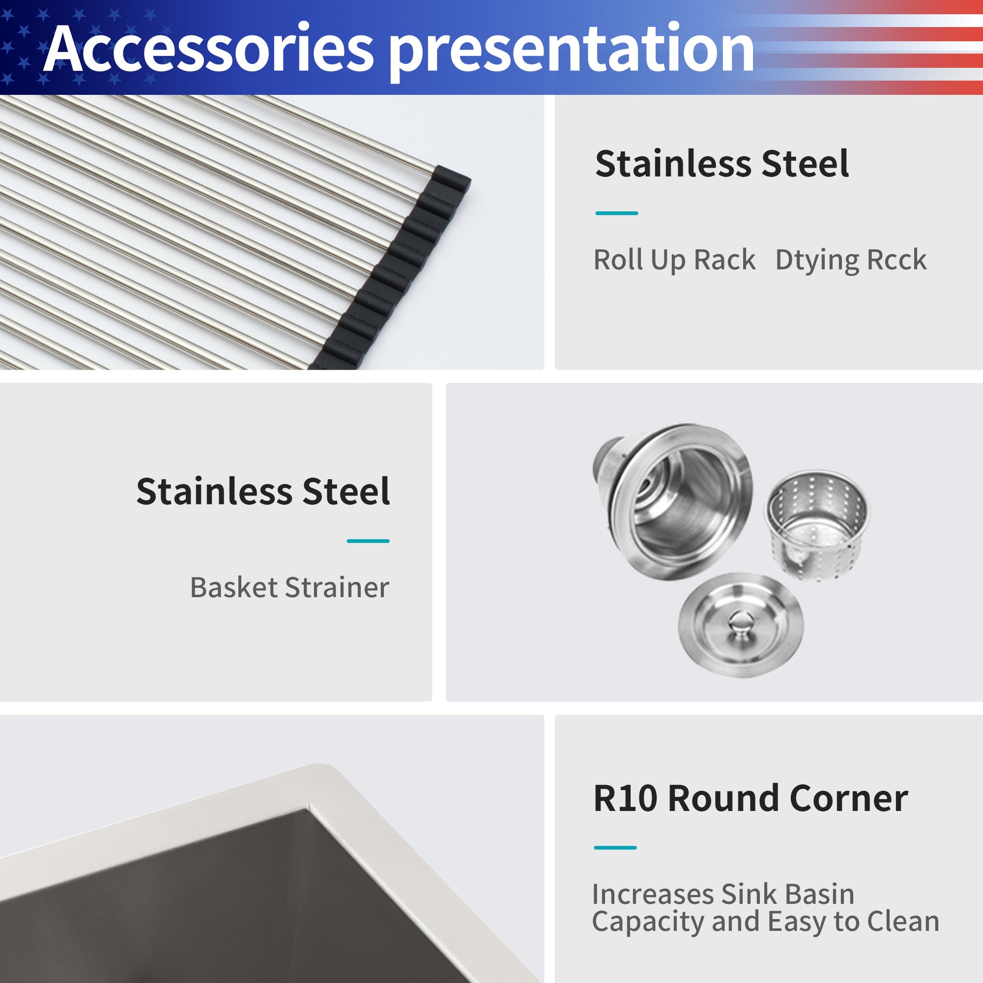 Undermount Double Bowl Stainless Steel Kitchen Sink RX-SS32