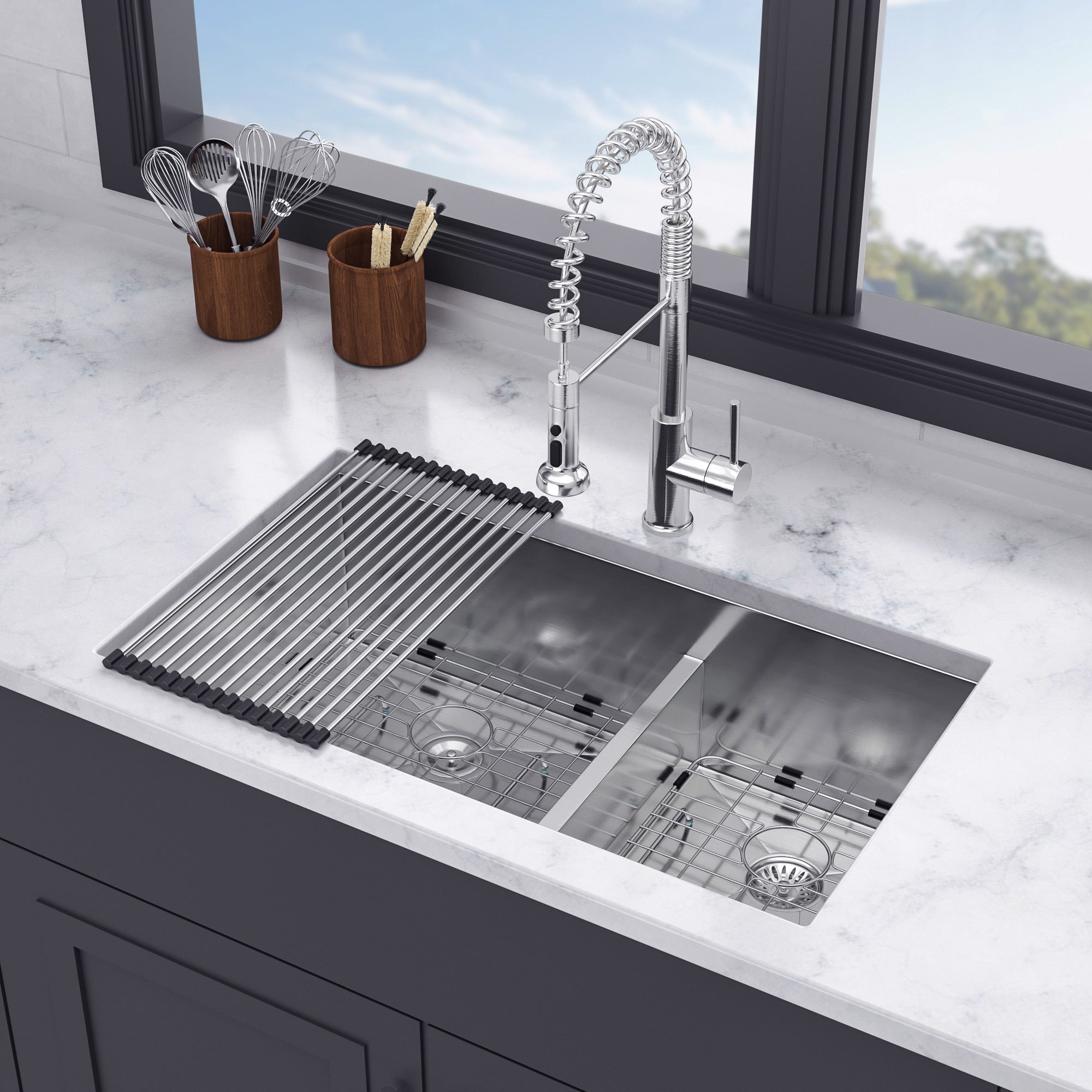 Undermount Double Bowl Stainless Steel Kitchen Sink RX-SS32