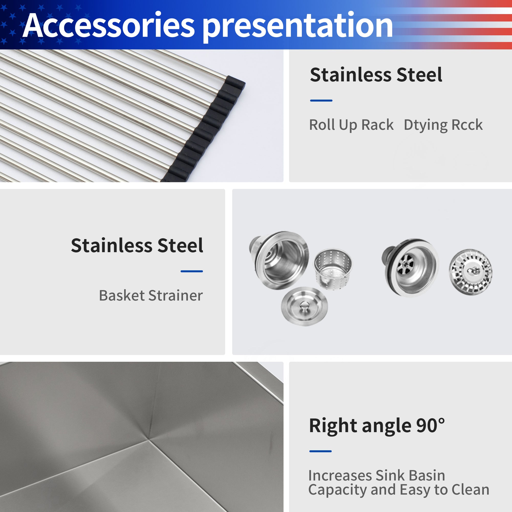 Undermount Double Bowl Kitchen Sink, 16 Gauge Stainless Steel (SS32)