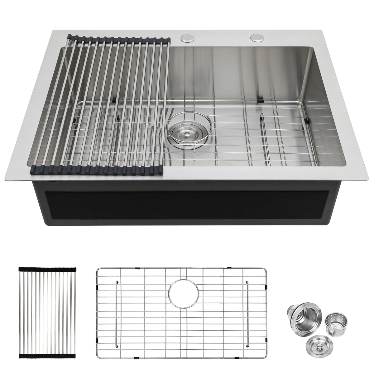 RAINLEX Drop-In Single Bowl Kitchen Sink in Stainless Steel (SS40)