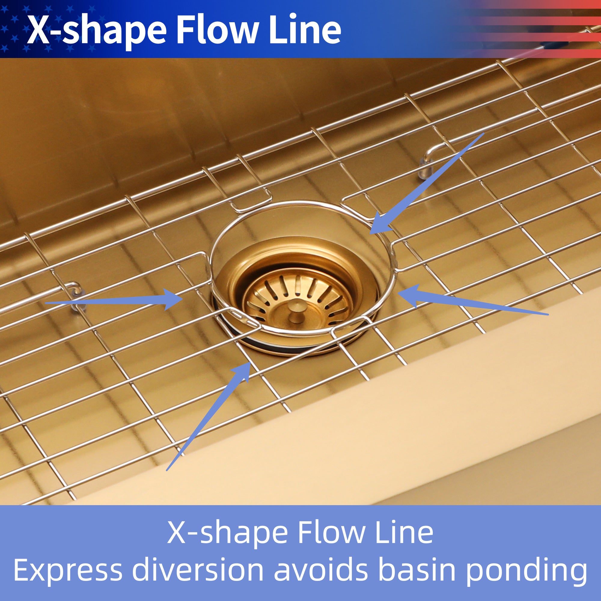Farmhouse Apron Single Bowl Stainless Steel Kitchen Sink RX-SS47