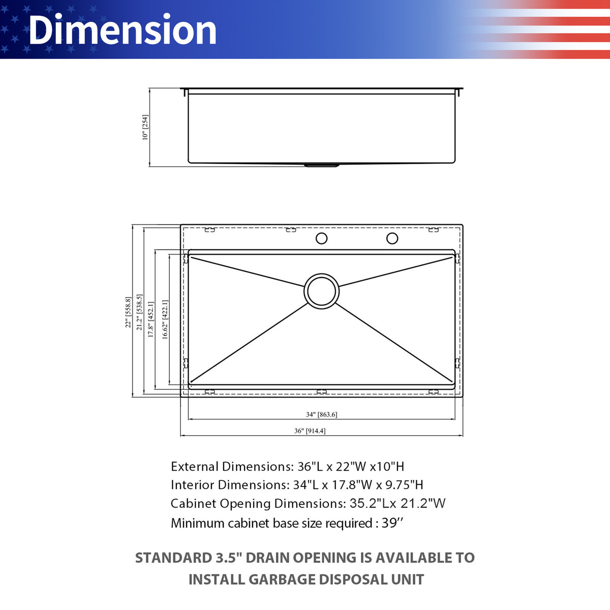 RAINLEX 33 in. Drop-In Single Bowl Workstation Sink in Gold Stainless Steel