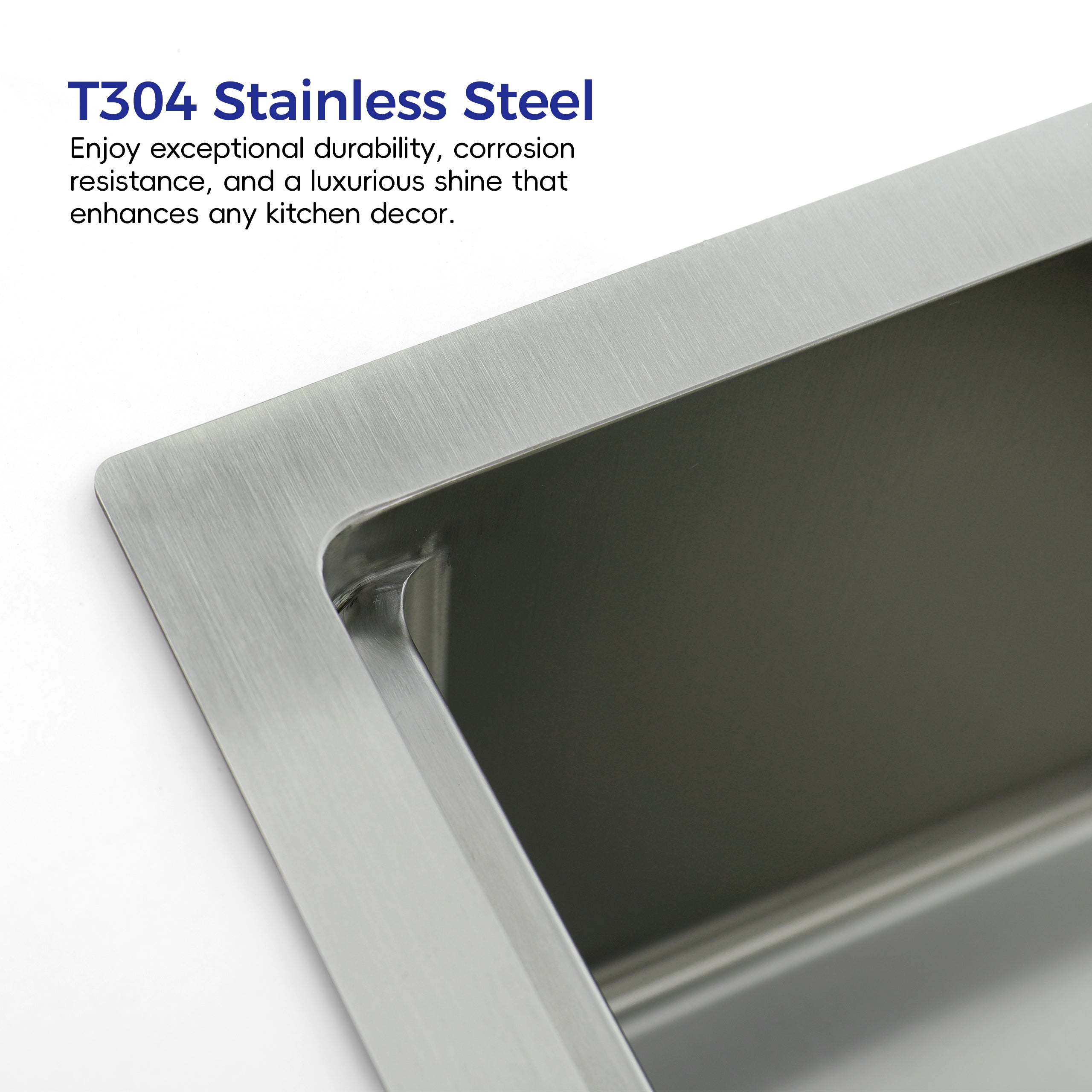 30″ x 22″ Overmount Stainless Steel Kitchen Sink, Single Bowl Workstation Sink in Brushed Finish with Cutting Board & Colander