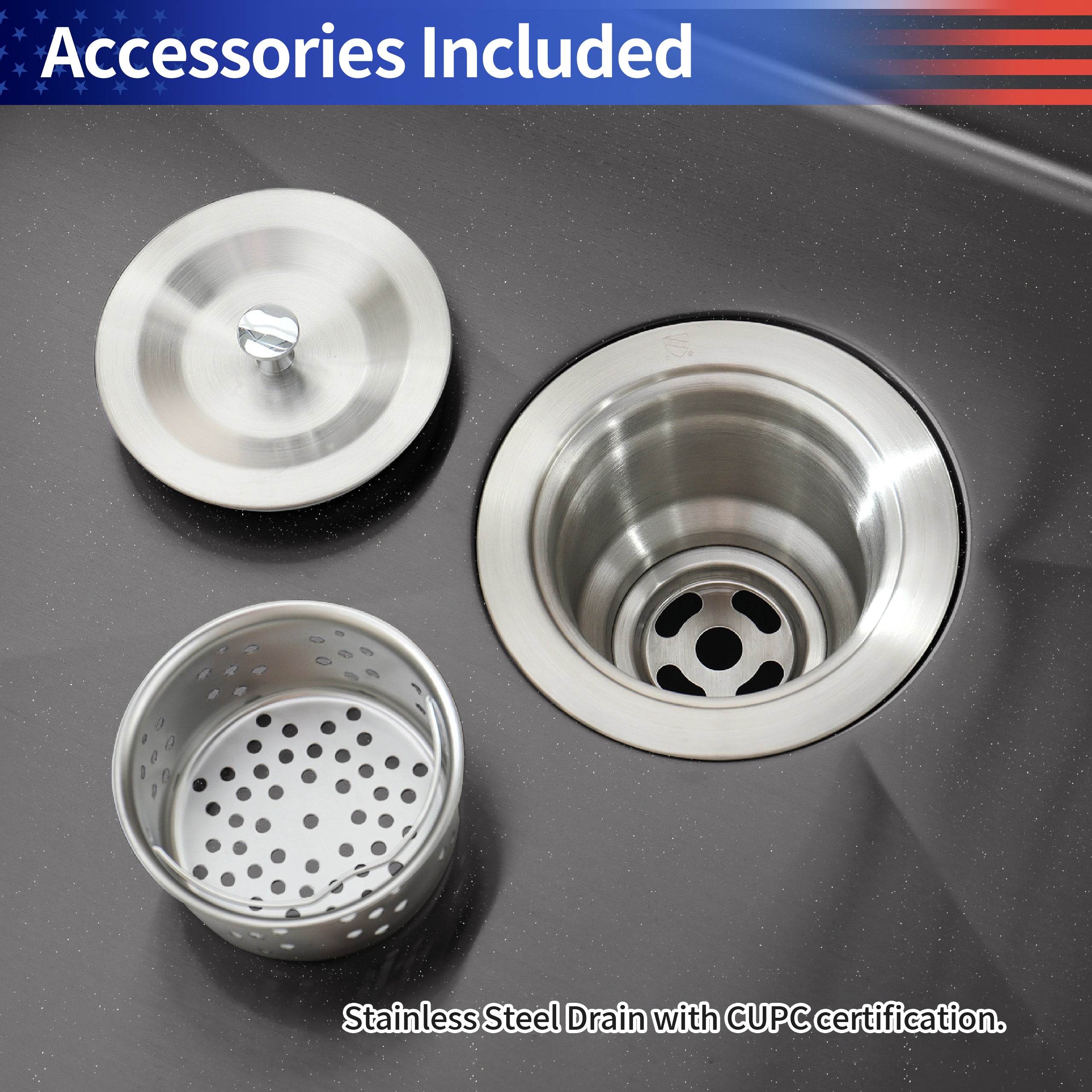 32 x 19 Double Bowl Stainless Steel Kitchen Sink, Overmount Handmade Sink in Brushed Nickel, 16 Gauge with Drain & Hooks