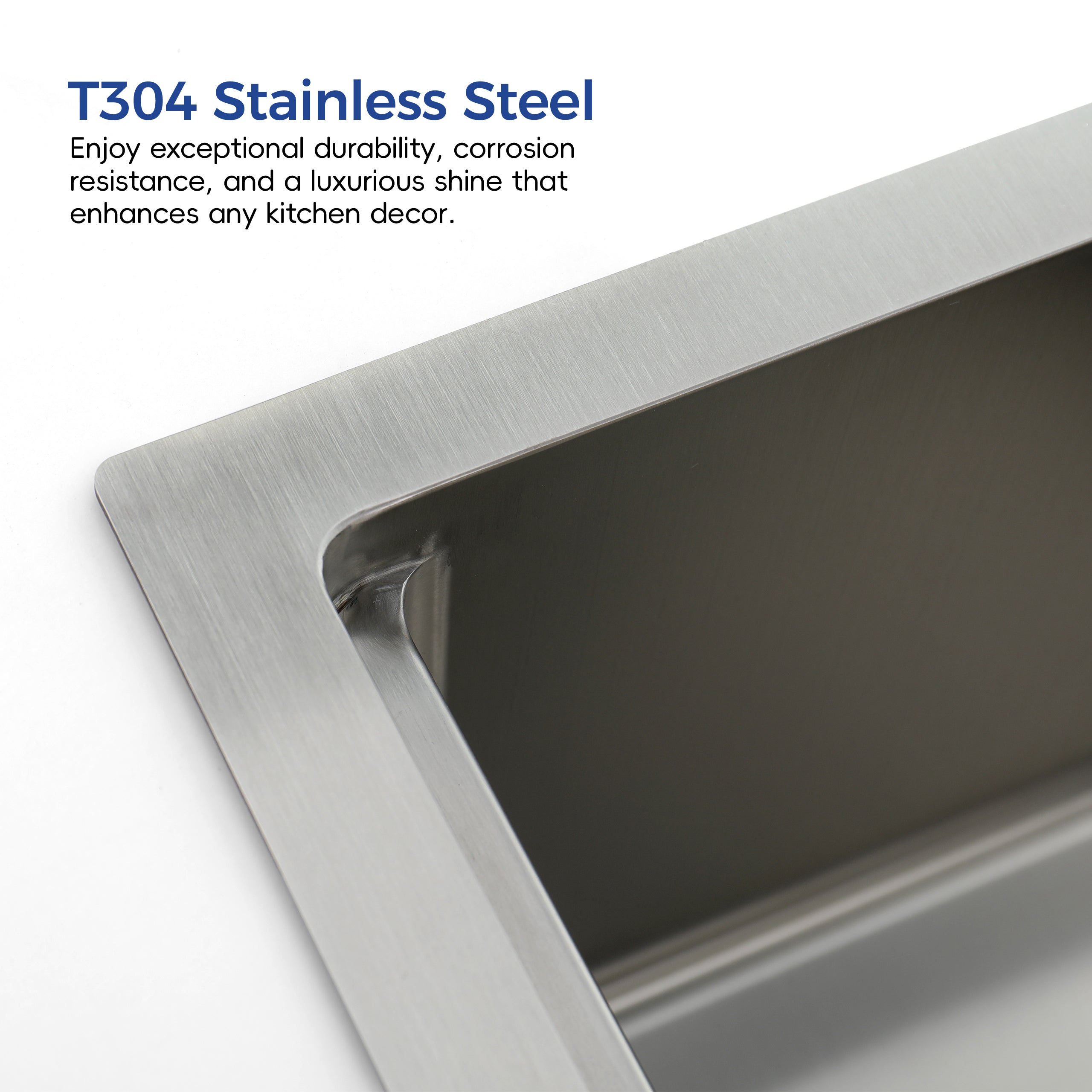 36" x 19" Undermount Single Bowl Workstation Sink, 16 Gauge Stainless Steel