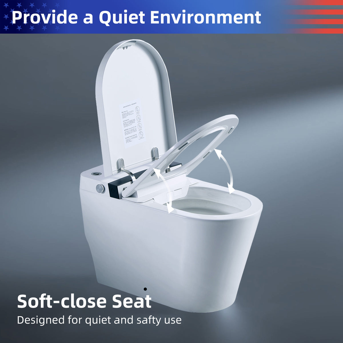 RAINLEX Smart Toilet with Built-In Bidet, White (T05)