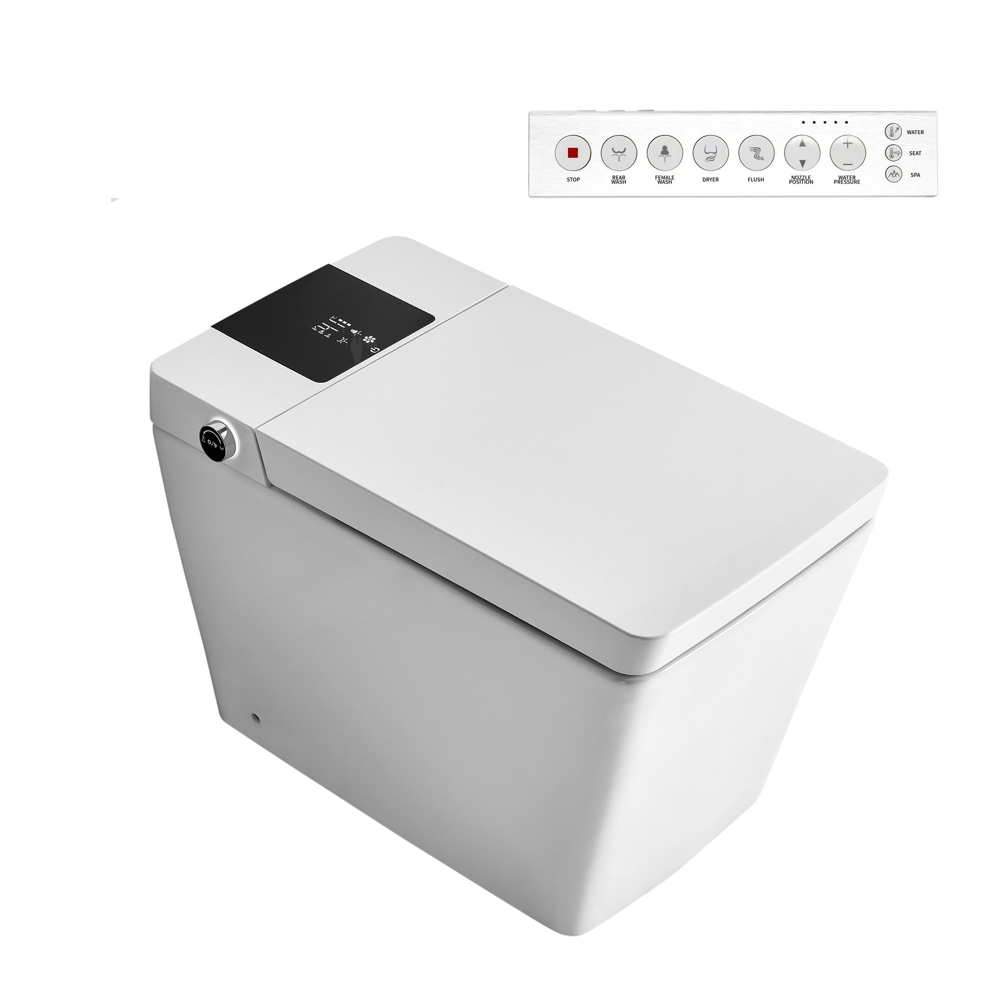 Smart Toilet with Built-In Bidet, White (T06)