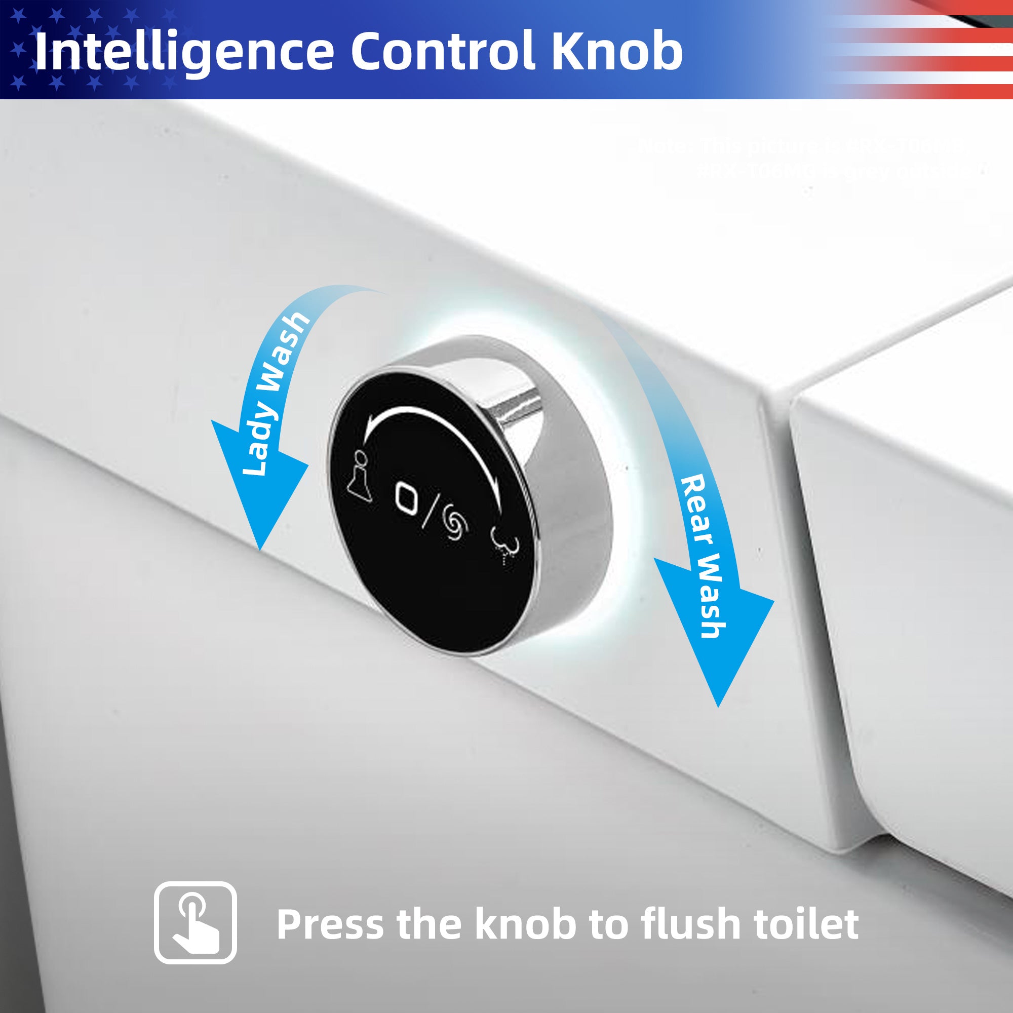 Smart Toilet with Built-In Bidet, White (T06)