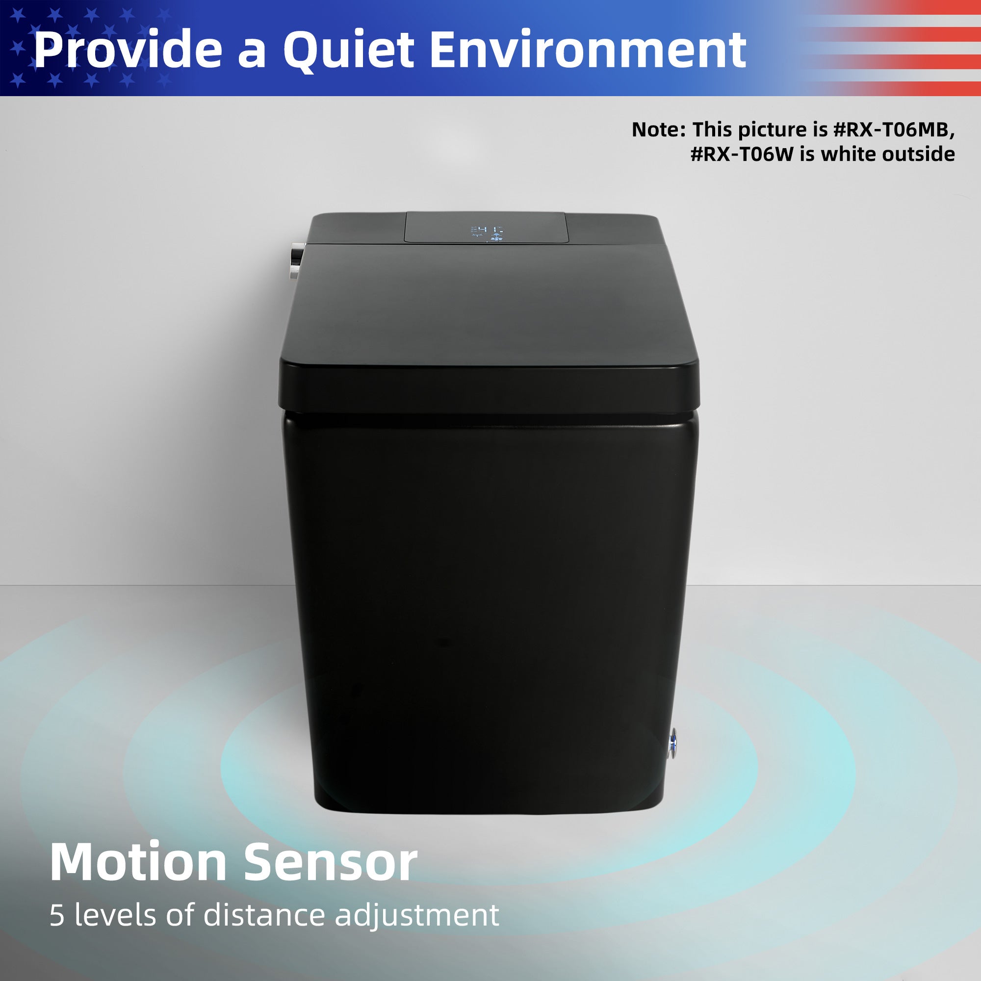 Smart Toilet with Built-In Bidet, White (T06)