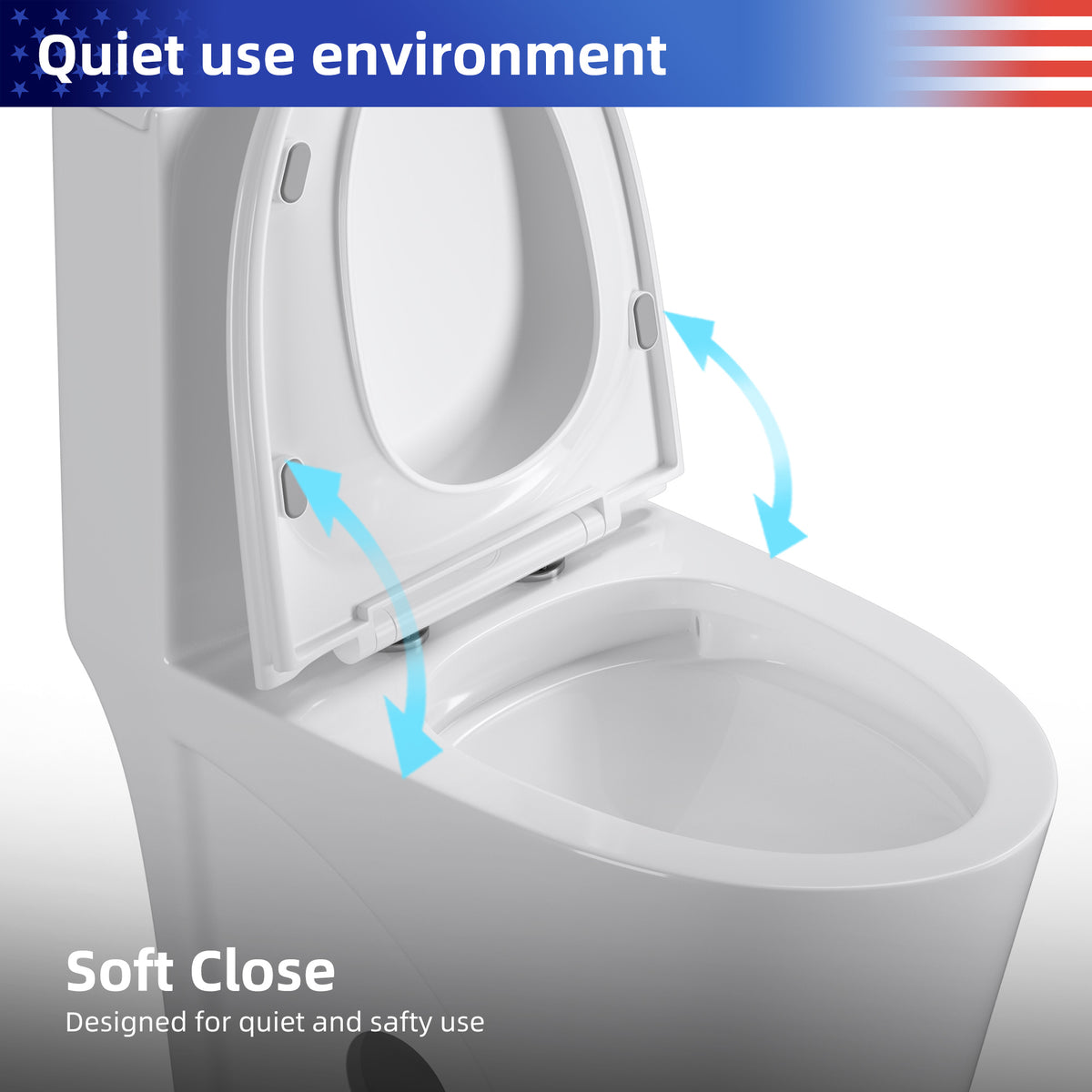 Toilette monobloc en blanc RX-T07W