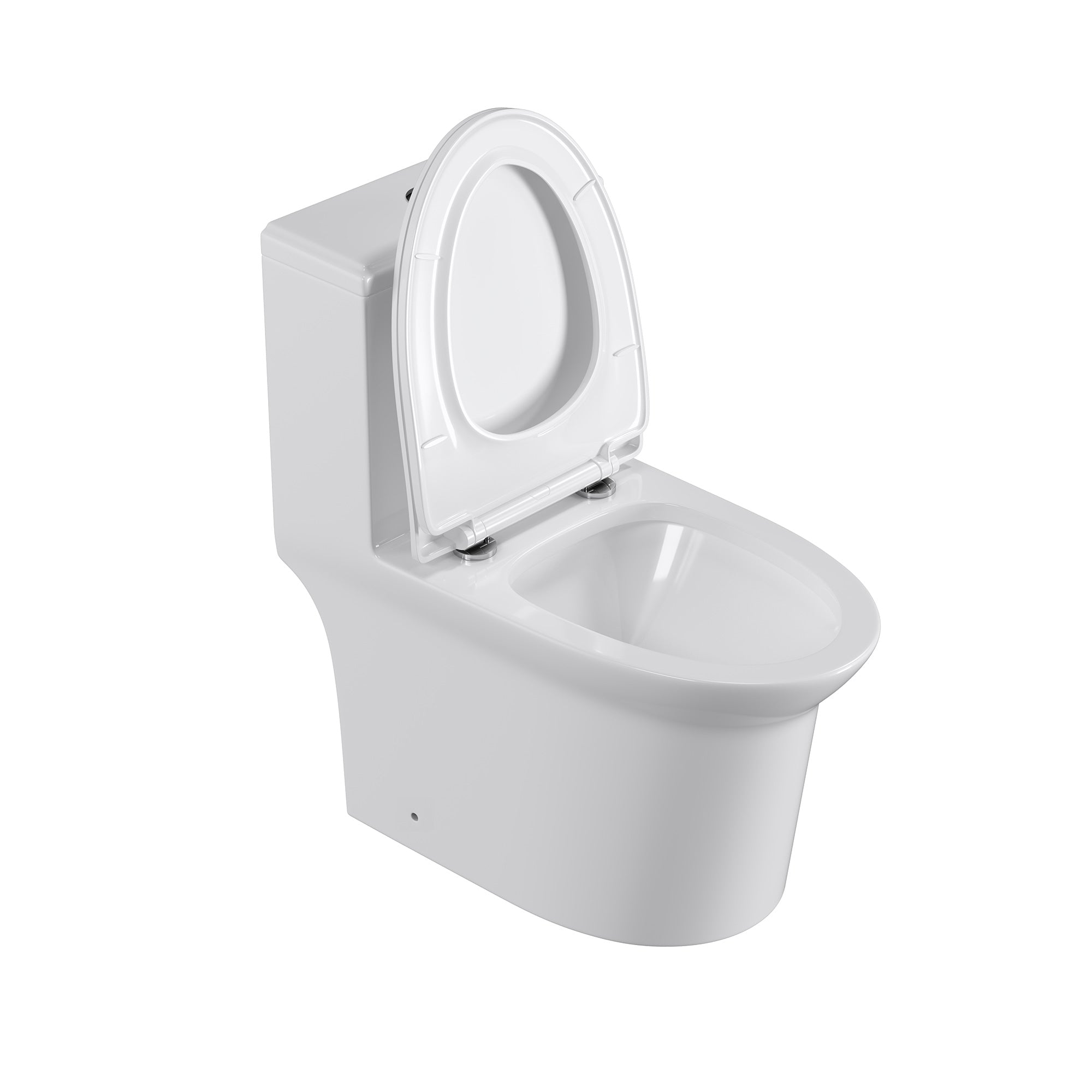 One-Piece Elongated Toilet, White (T08)