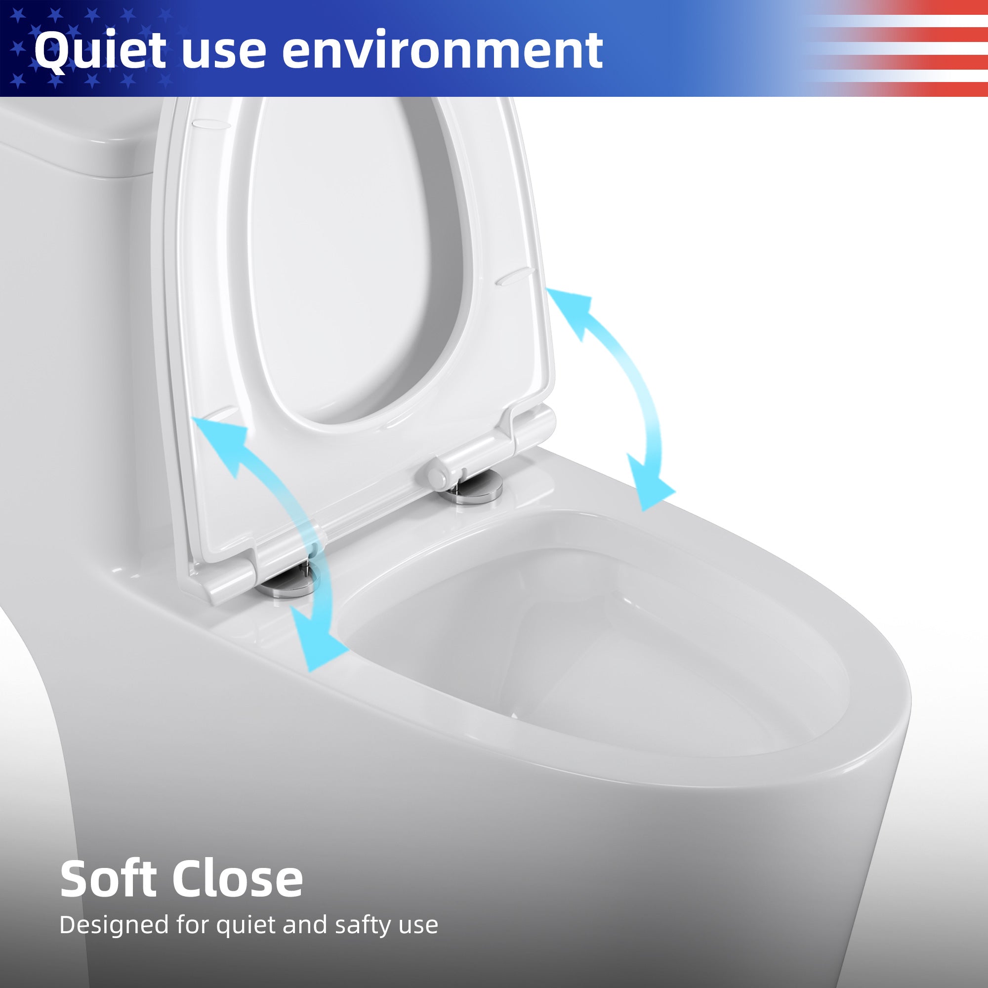 One-Piece Elongated Toilet, White (T09)