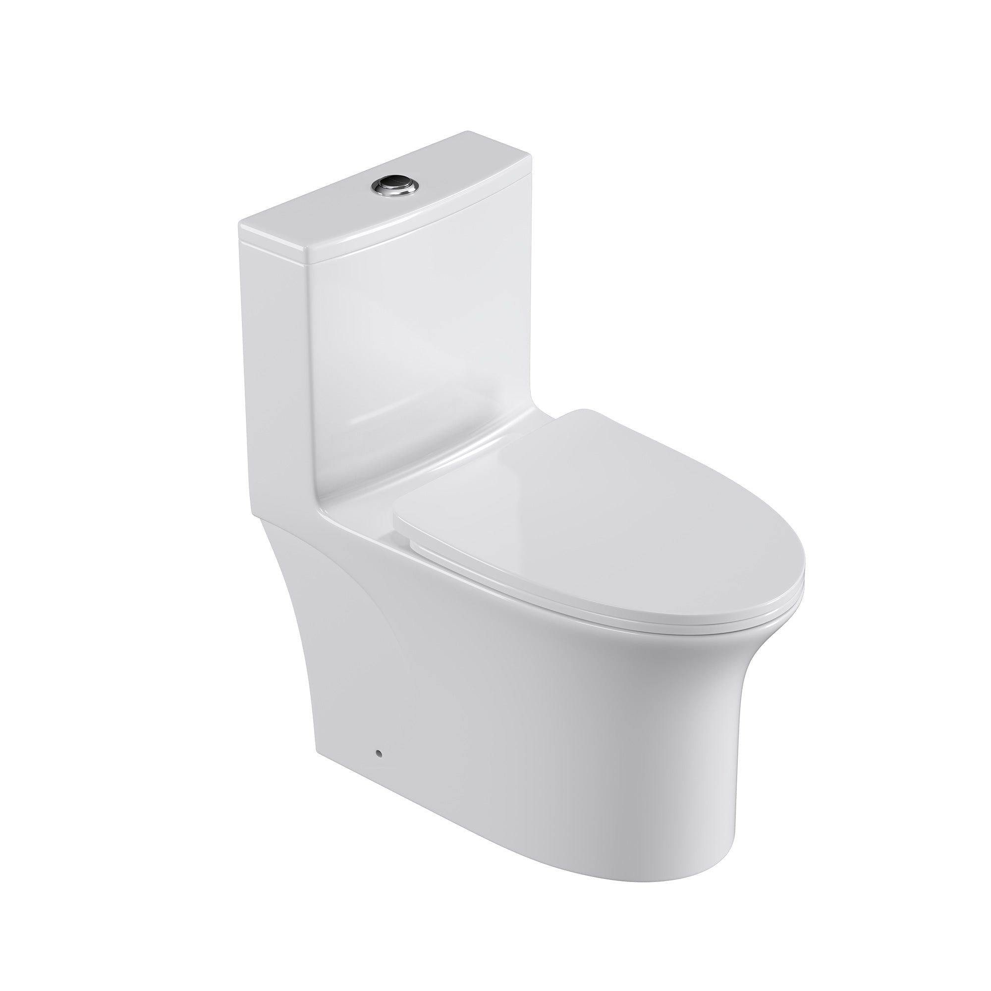 One-Piece Elongated Toilet, White (T10)