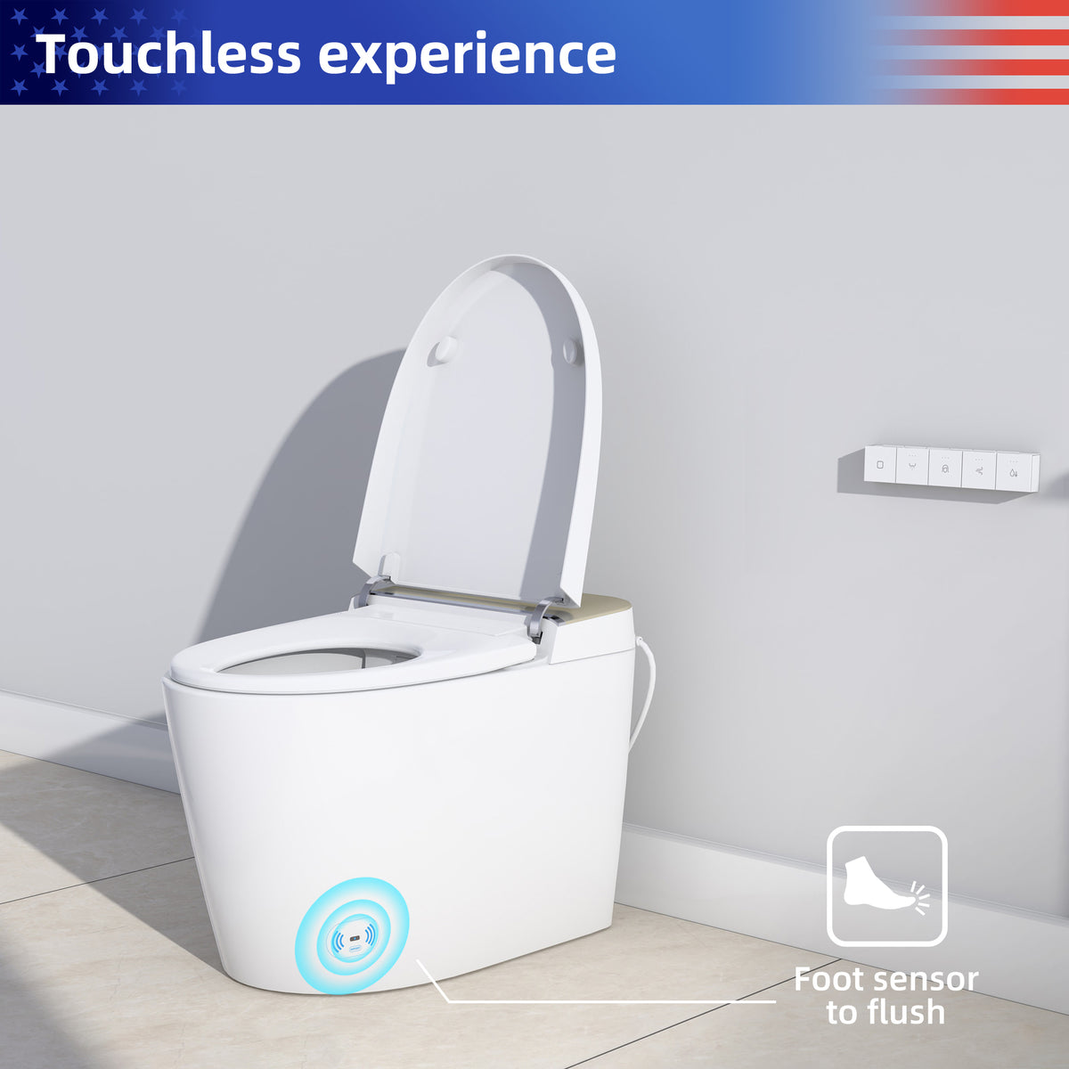 RAINLEX Smart Toilet with Built-In Bidet, White (T12)