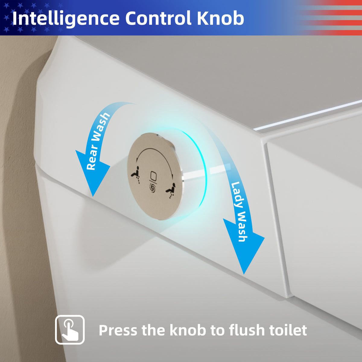 RAINLEX Smart Toilet with Built-In Bidet, White (T14)