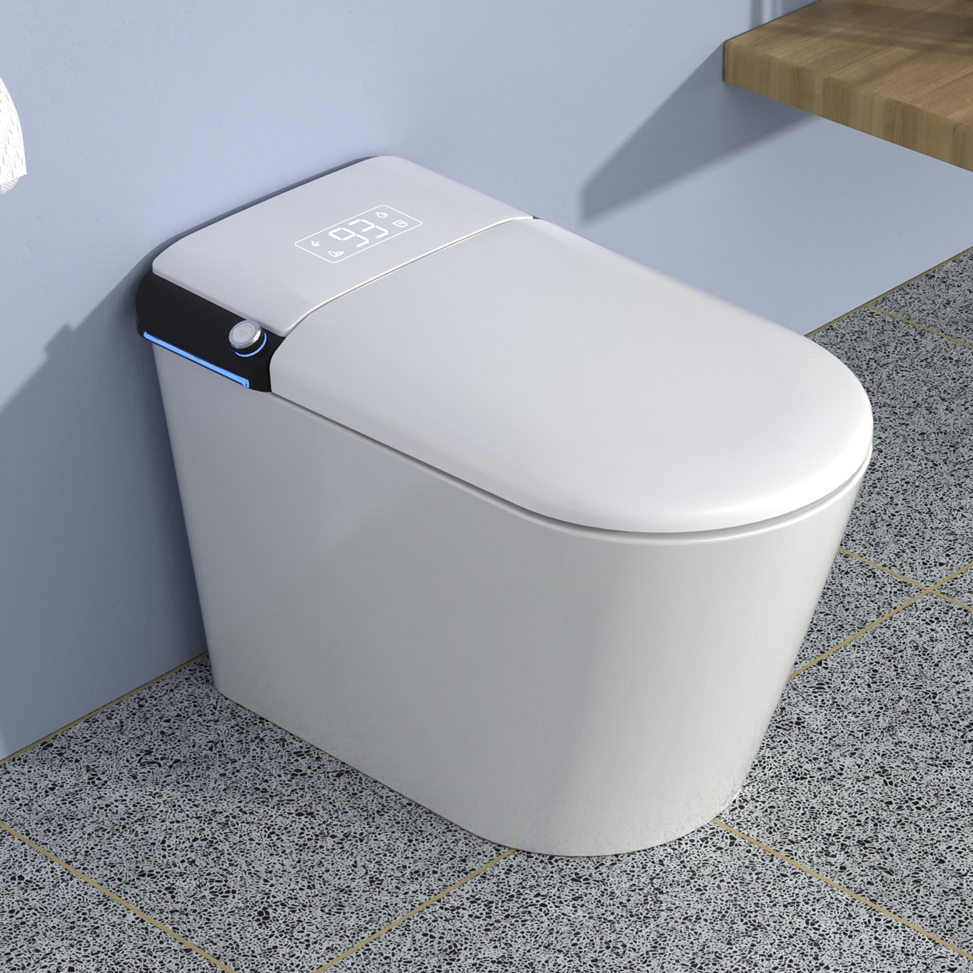 Smart Toilet with Built-In Bidet, White (T17)