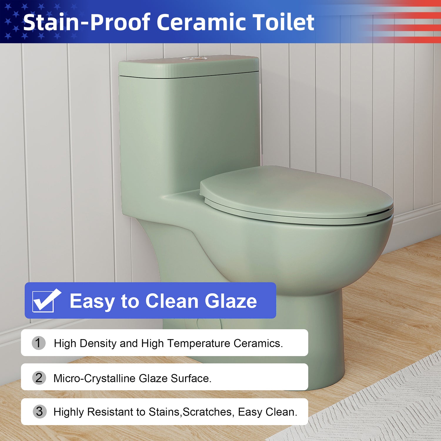 1.28/0.8 GPF Tornado Flush One-Piece Toilet, Rimless Siphonic Dual Flush Toilet with Soft Close Seat, Semi-Elongated Bowl, 12" S-Trap, MAP 1000g, ADA Comfort Height 17"