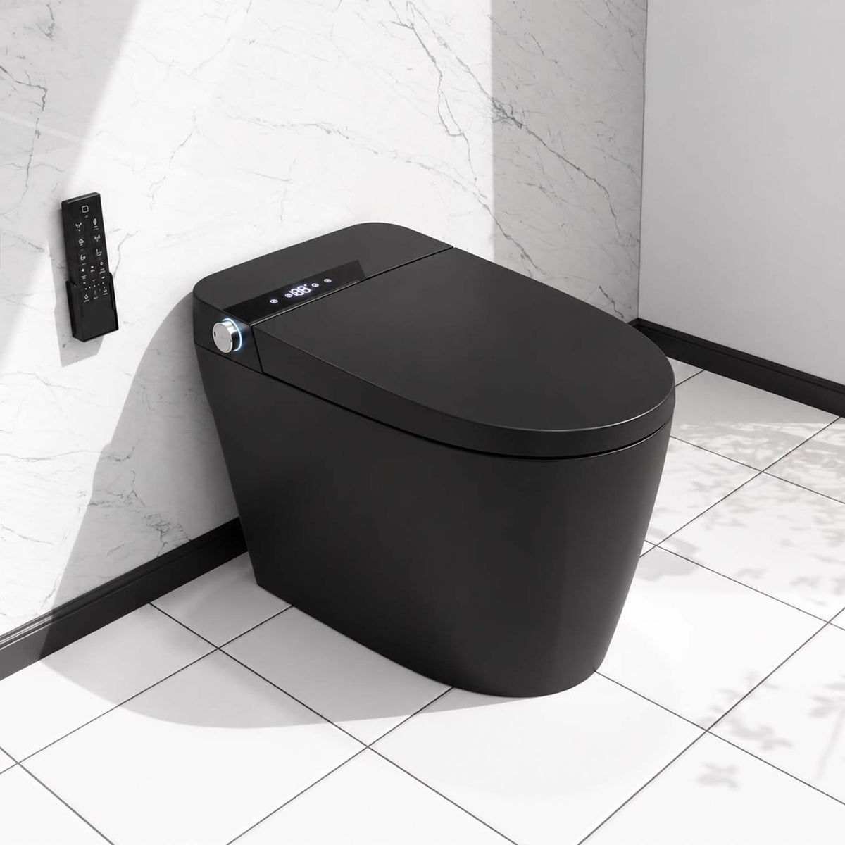 Rainlex Smart Toilet Bidet, One Piece Electric Toilet with Heated Seat, Auto Flush, Warm Air Dryer, Wireless Remote & Self Cleaning Nozzle (T31)
