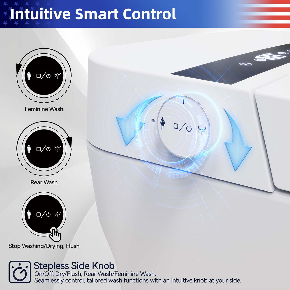 Rainlex Smart Toilet Bidet, One Piece Electric Toilet with Heated Seat, Auto Flush, Warm Air Dryer, Wireless Remote & Self Cleaning Nozzle (T31)