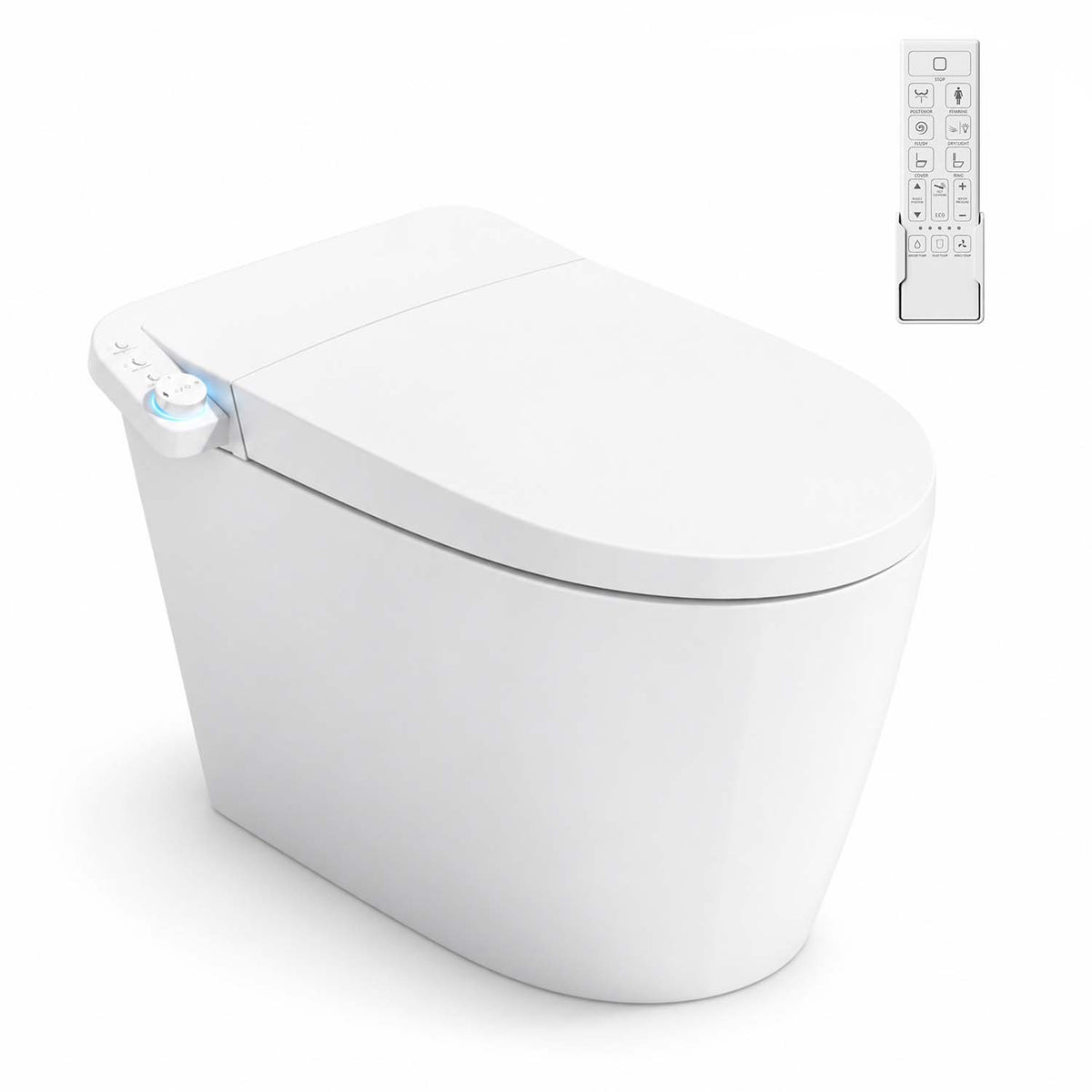 Rainlex Smart Toilet Bidet, One Piece Electric Toilet with Heated Seat, Auto Flush, Warm Air Dryer, Wireless Remote & Self Cleaning Nozzle (T32)