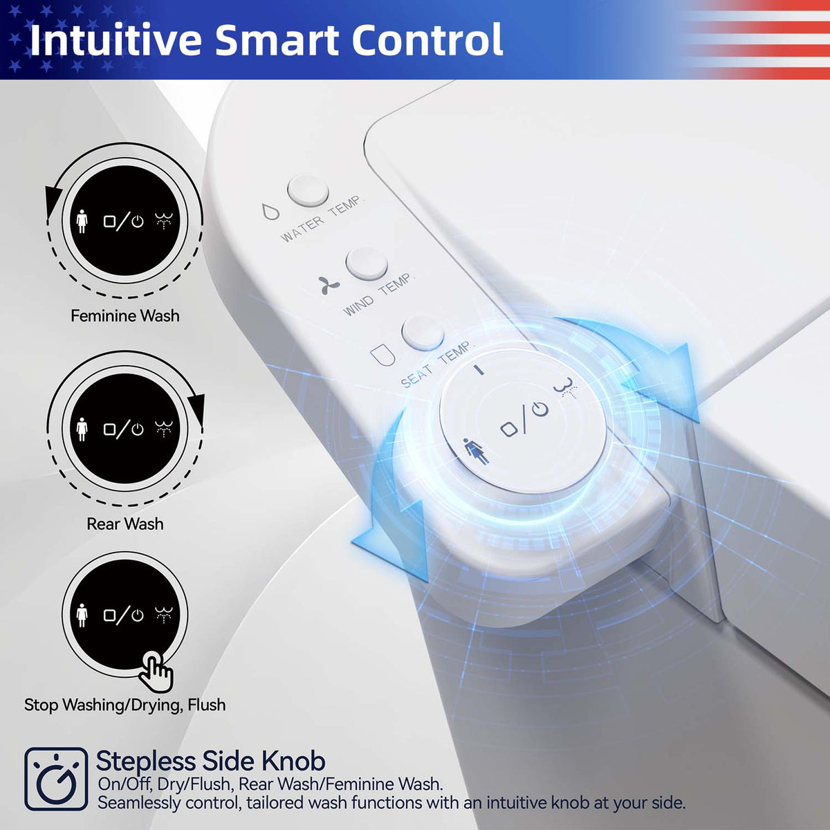 Rainlex Smart Toilet Bidet, One Piece Electric Toilet with Heated Seat, Auto Flush, Warm Air Dryer, Wireless Remote & Self Cleaning Nozzle (T32)