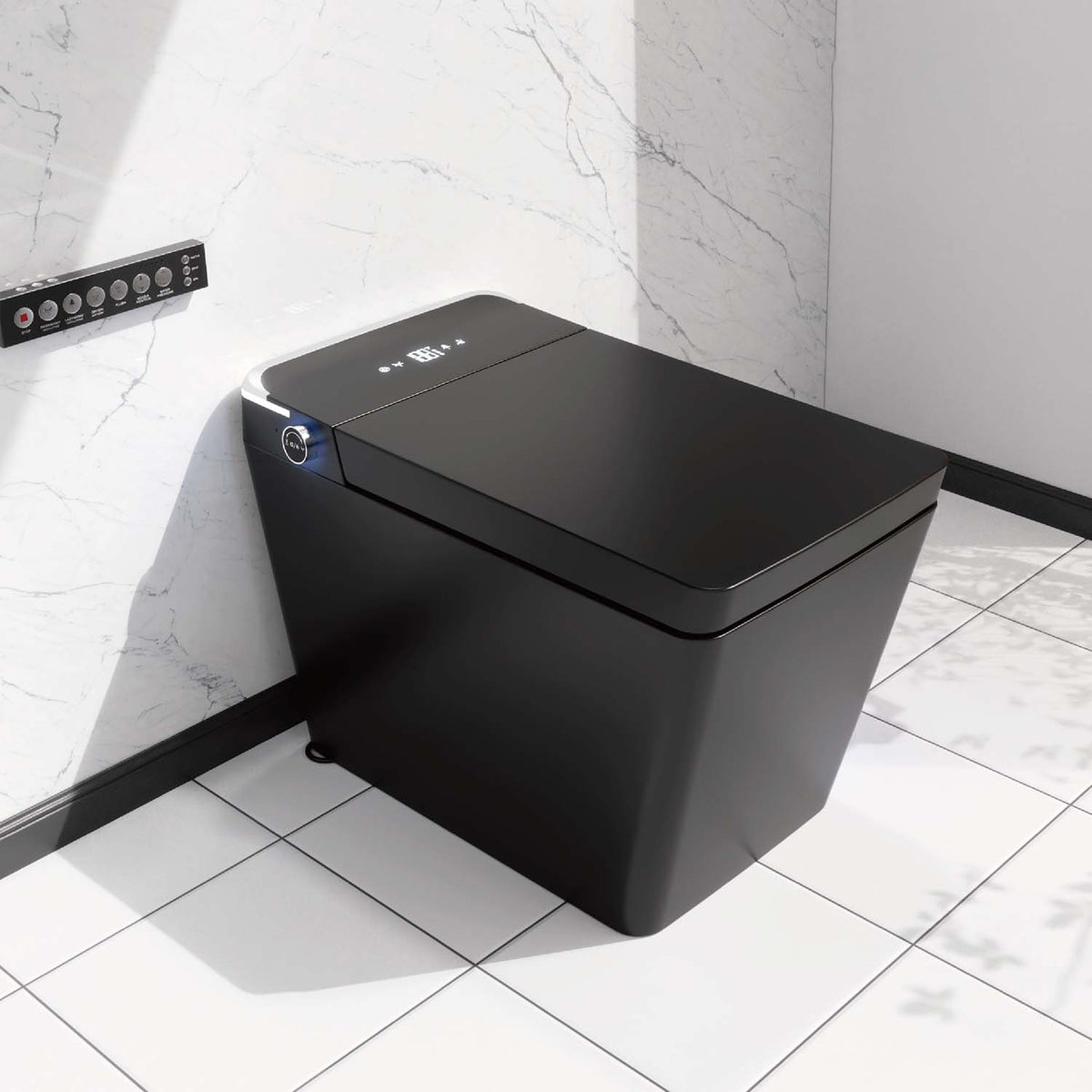 Rainlex Smart Toilet with Bidet, One Piece Smart Toilet with Auto Flush, Heated Seat, Instant Warm Water, Warm Air Dryer & Wireless Remote Control (T33)