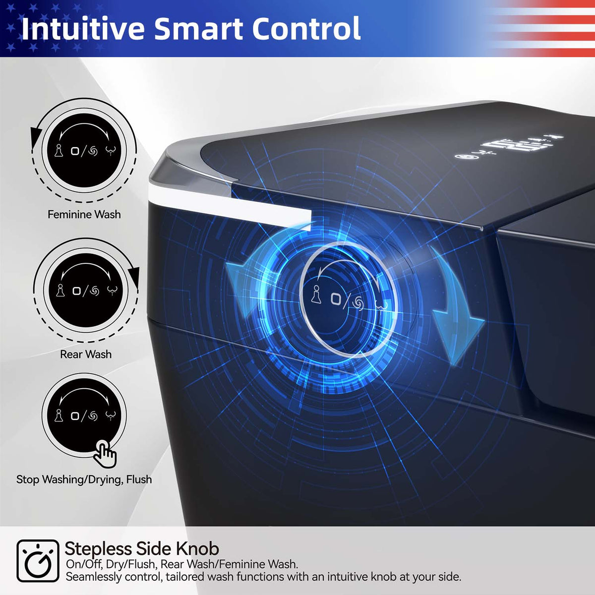 Rainlex Smart Toilet with Bidet, One Piece Smart Toilet with Auto Flush, Heated Seat, Instant Warm Water, Warm Air Dryer & Wireless Remote Control (T33)