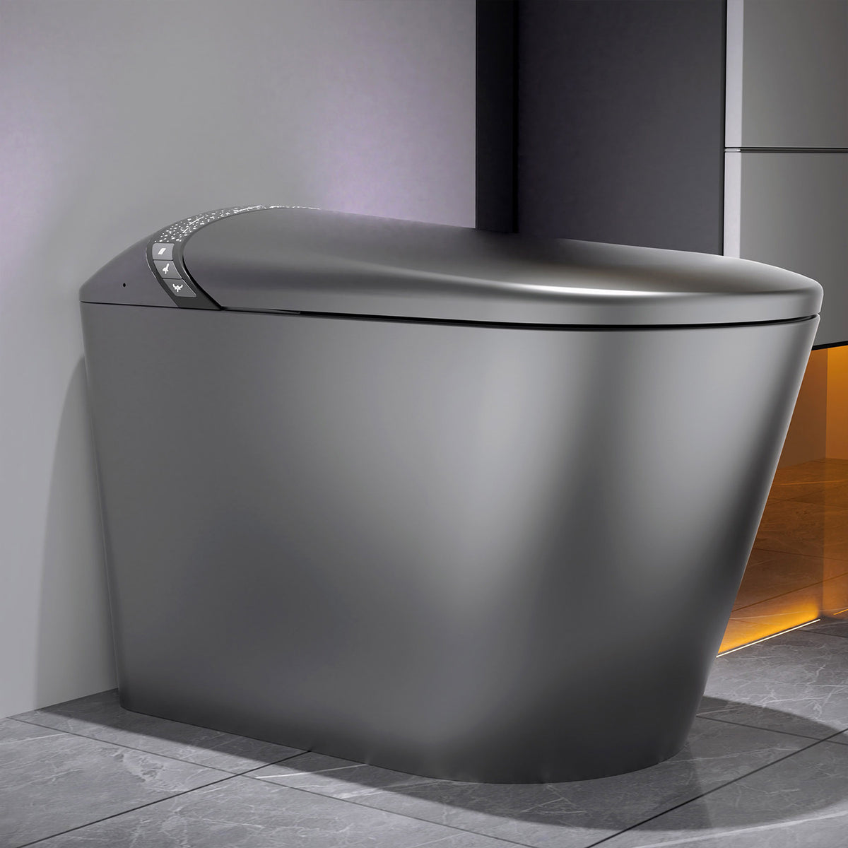 Rainlex Tankless Smart Bidet Toilet with Auto Open Lid, Heated Seat, Warm Water Wash, Dryer, Foot Sensor & Remote Control(T46)