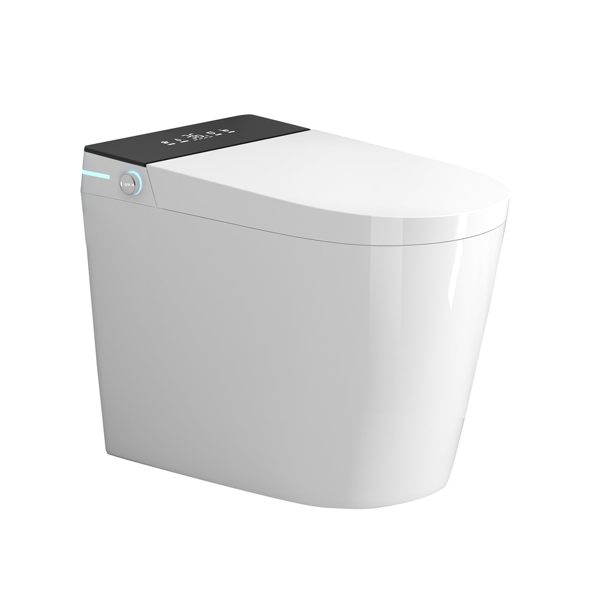 Rainlex Compact Tankless Smart Bidet Toilet with ADA Height, Auto Open Lid, Heated Seat, Warm Water Wash, Dryer & Remote Control(T47)