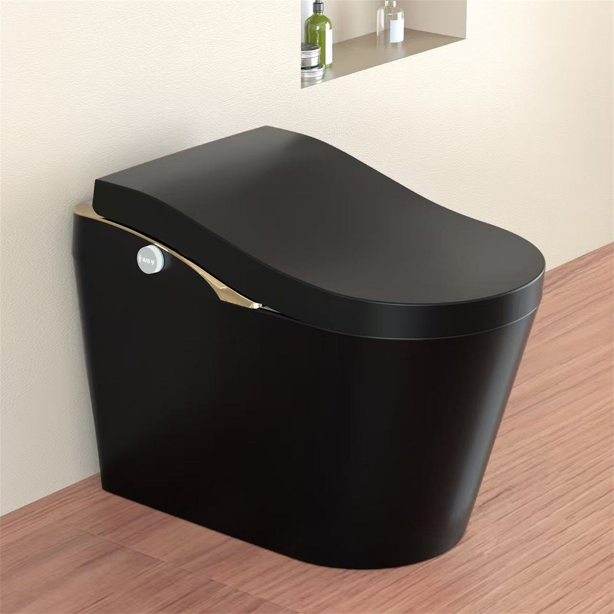 Rainlex ADA Height Smart Bidet Toilet with Auto Open Lid, Heated Seat, Warm Water Wash, Dryer, Foam Shield & Remote Control(T49)