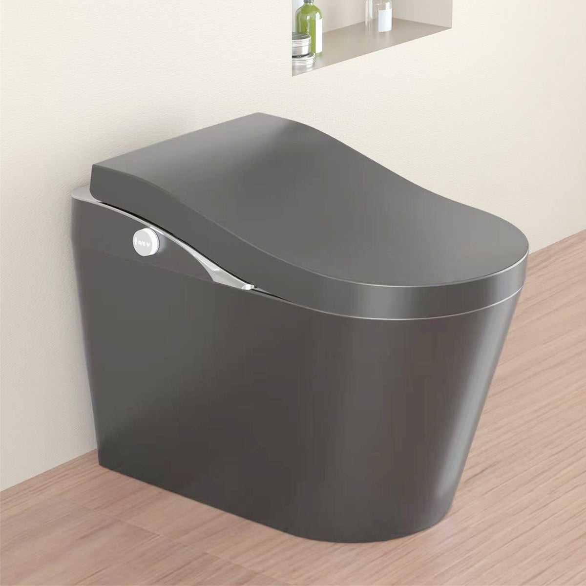 Rainlex ADA Height Smart Bidet Toilet with Auto Open Lid, Heated Seat, Warm Water Wash, Dryer, Foam Shield & Remote Control(T49)