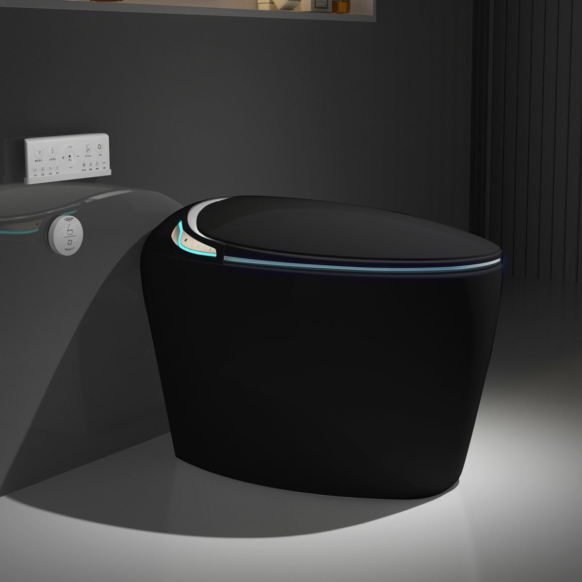 Rainlex Tankless Smart Bidet Toilet with Auto Open Lid, Heated Seat, Warm Water Wash, Dryer, Foot Sensor & Remote Control（T50）