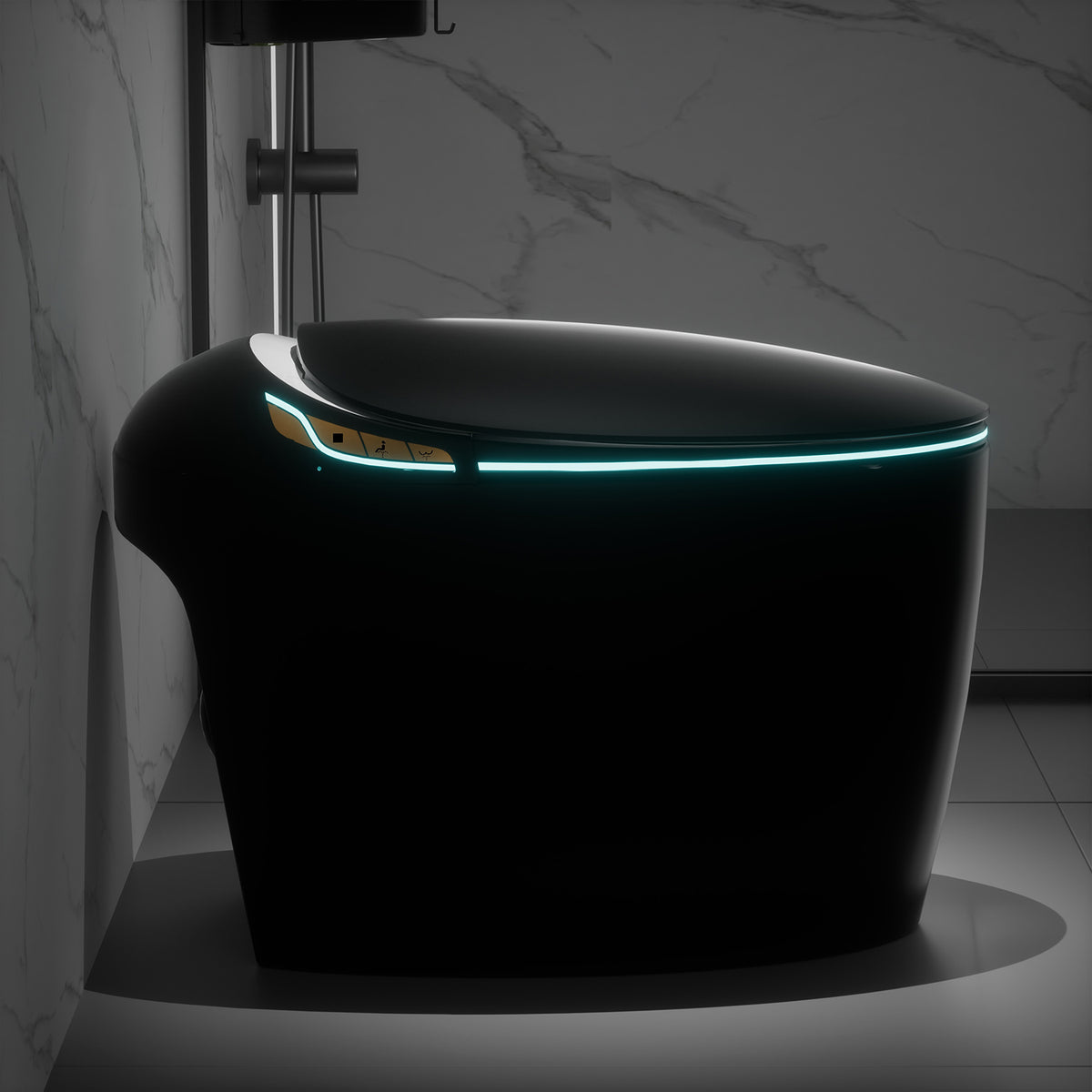 Rainlex Tankless Smart Bidet Toilet with Auto Open Lid, Heated Seat, Warm Water Wash, Dryer, Foot Sensor & Remote Control（T50）