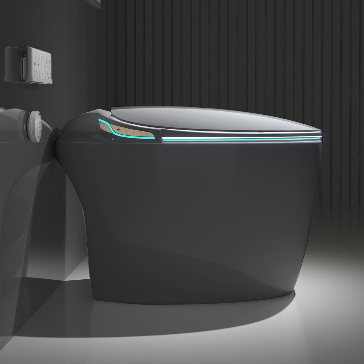 Rainlex Tankless Smart Bidet Toilet with Auto Open Lid, Heated Seat, Warm Water Wash, Dryer, Foot Sensor & Remote Control（T50）