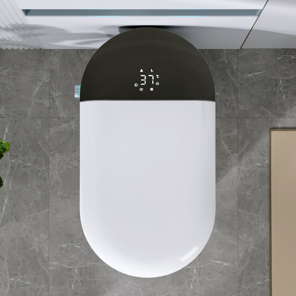 Rainlex ADA Tankless Smart Bidet Toilet with Foot Kick Sensor, Heated Seat, Warm Water Wash, Dryer, Auto Flush, Night Light & Remote Control(T58)