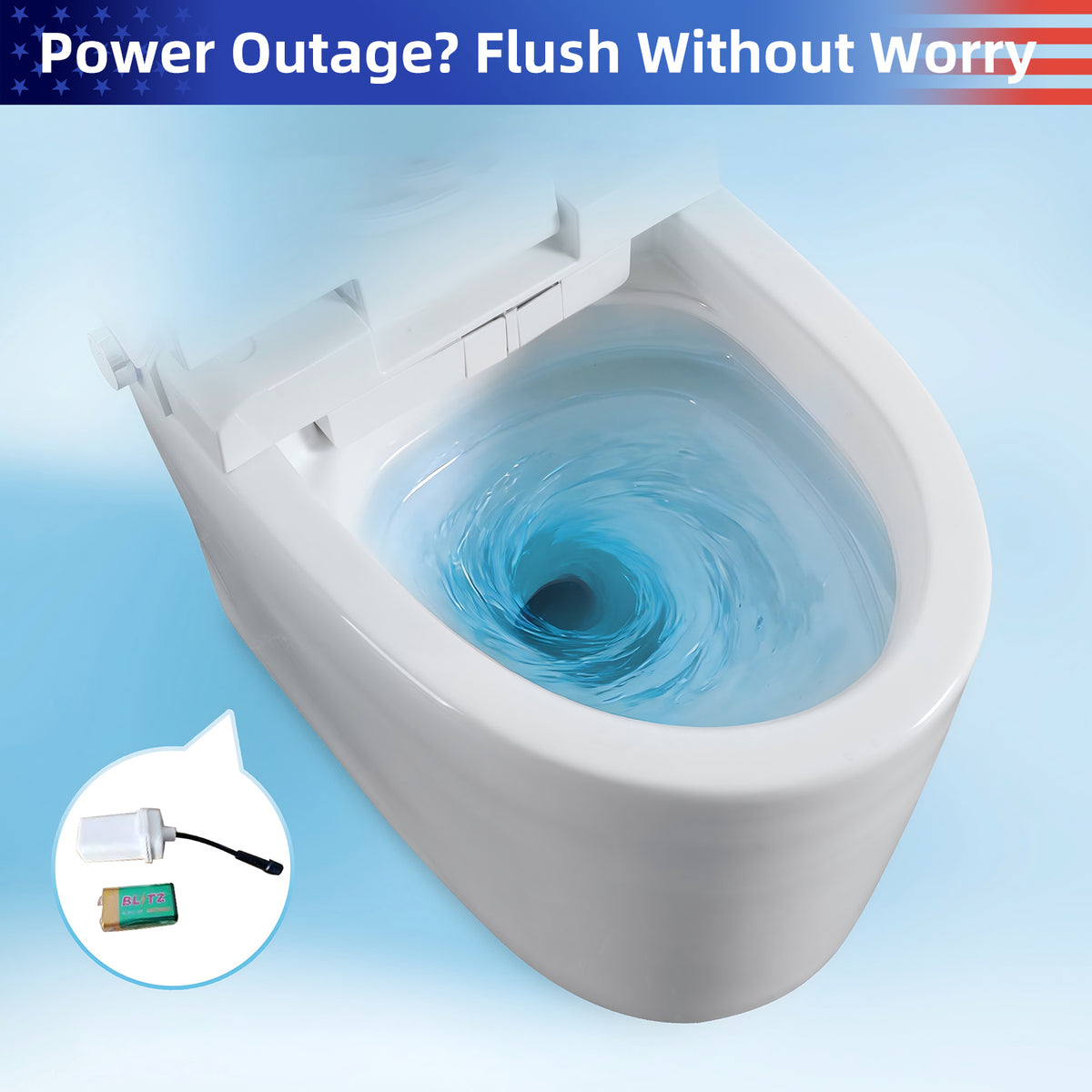 Rainlex Tankless Smart Bidet Toilet with Radar Sensor Auto Lid, Heated Seat, Warm Water Wash, Dryer, Foot Sensor, LED Display & Remote Control(T60)
