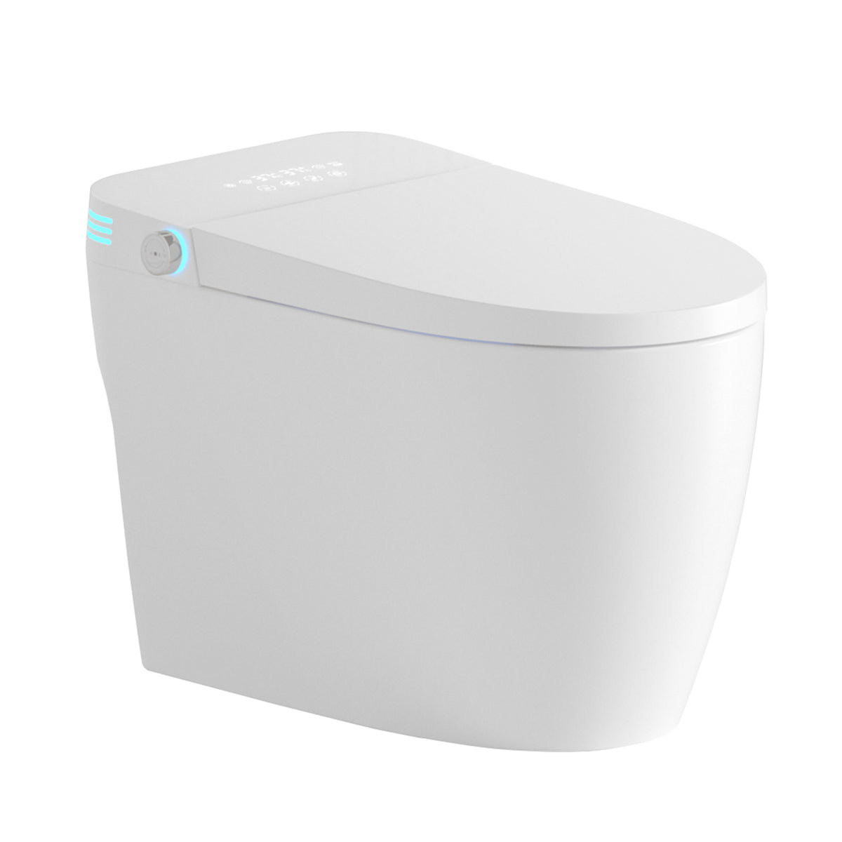 Rainlex Tankless Smart Bidet Toilet with Heated Seat, Warm Water Wash, Dryer, Foot Sensor, Self-Cleaning Nozzle, LED Display & Remote Control(T62)