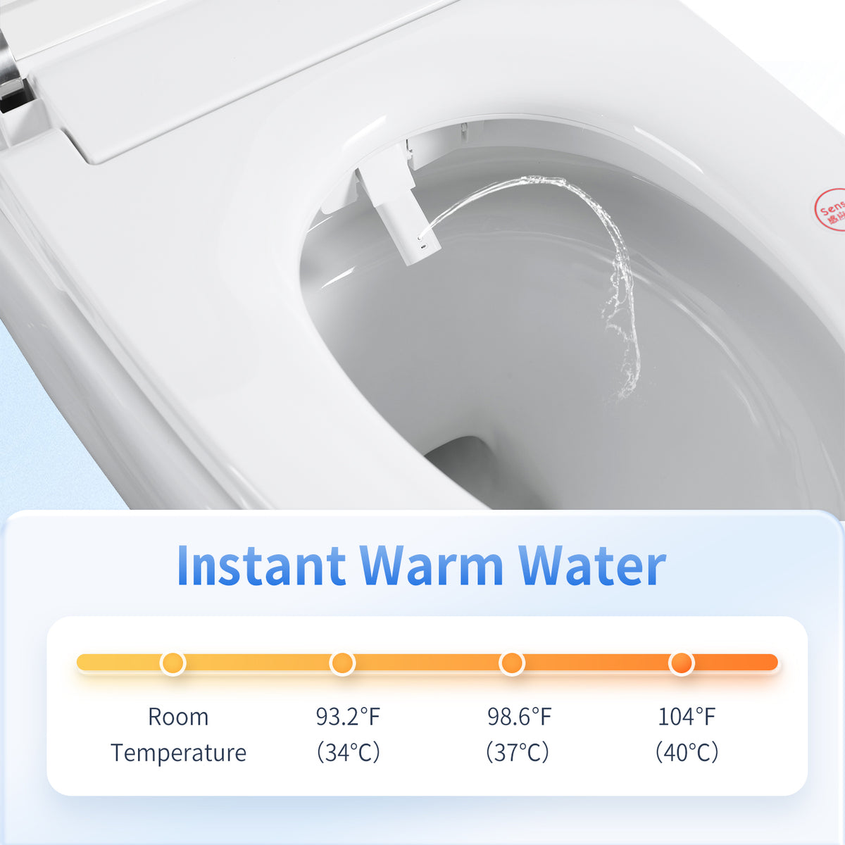 Rainlex Tankless Smart Bidet Toilet with Heated Seat, Warm Water Wash, Dryer, Foot Sensor, Self-Cleaning Nozzle, LED Display & Remote Control(T62)