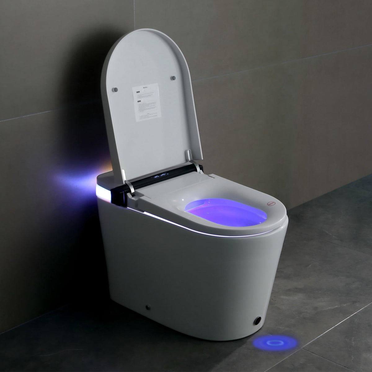 Rainlex Smart Bidet Toilet with Foam Shield, Radar Sensor Auto Lid, Heated Seat, Warm Water Wash, Dryer, Foot Sensor & Remote Control(T65)