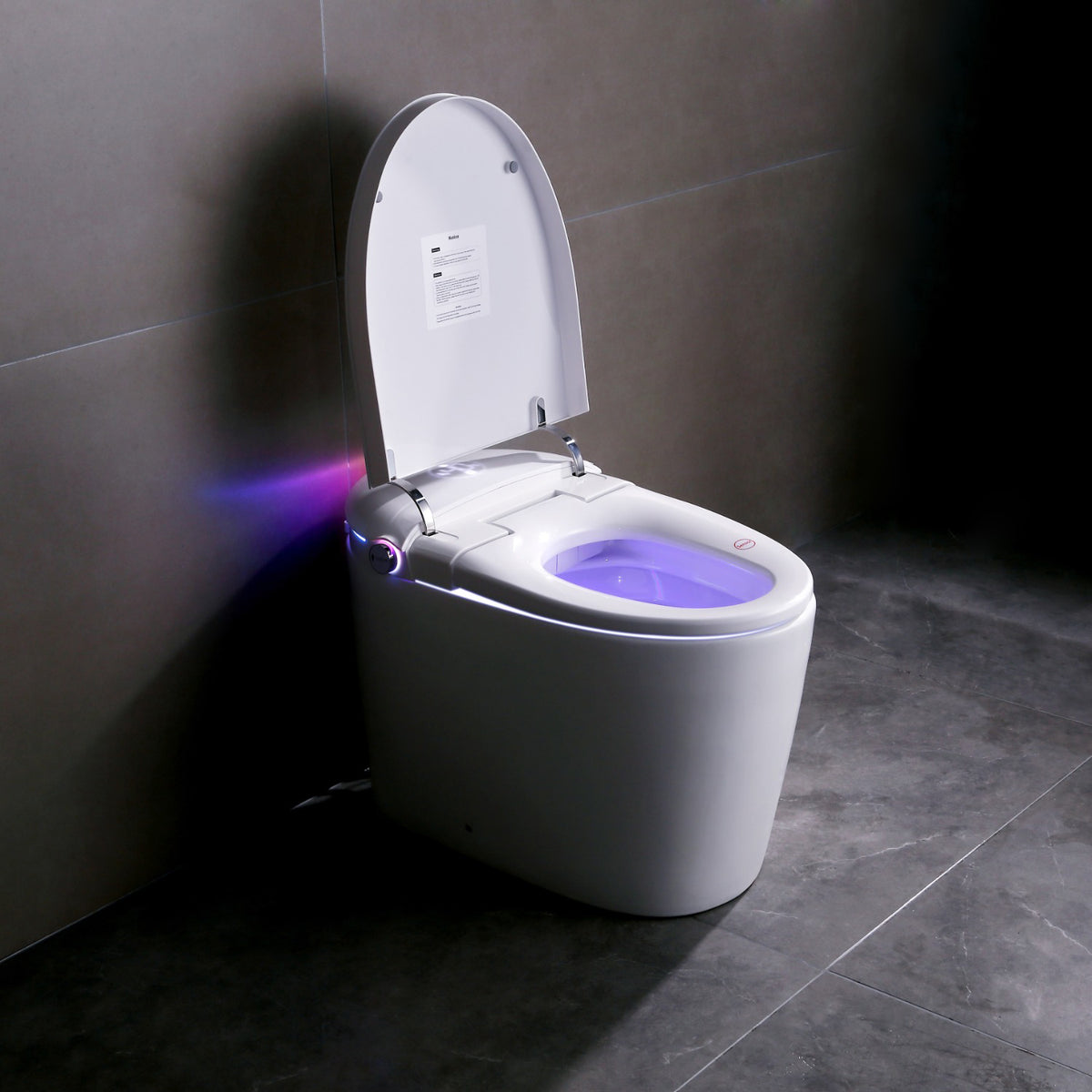 Rainlex Tankless Smart Bidet Toilet with Auto Open Lid, Heated Seat, Bubble Wash, Warm Water Wash, Dryer, Foot Sensor & Side Knob Control(T67)