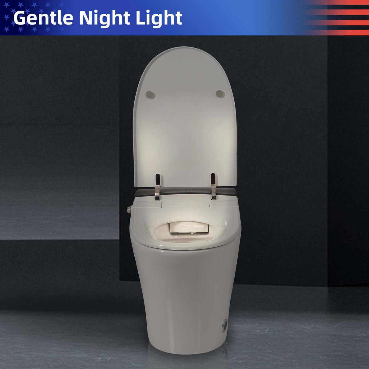 Rainlex Smart One Piece Toilet with Heated Seat, Automatic Flush, Foot Sensor, Tankless Design, Night Light & Soft Close Lid（T70）