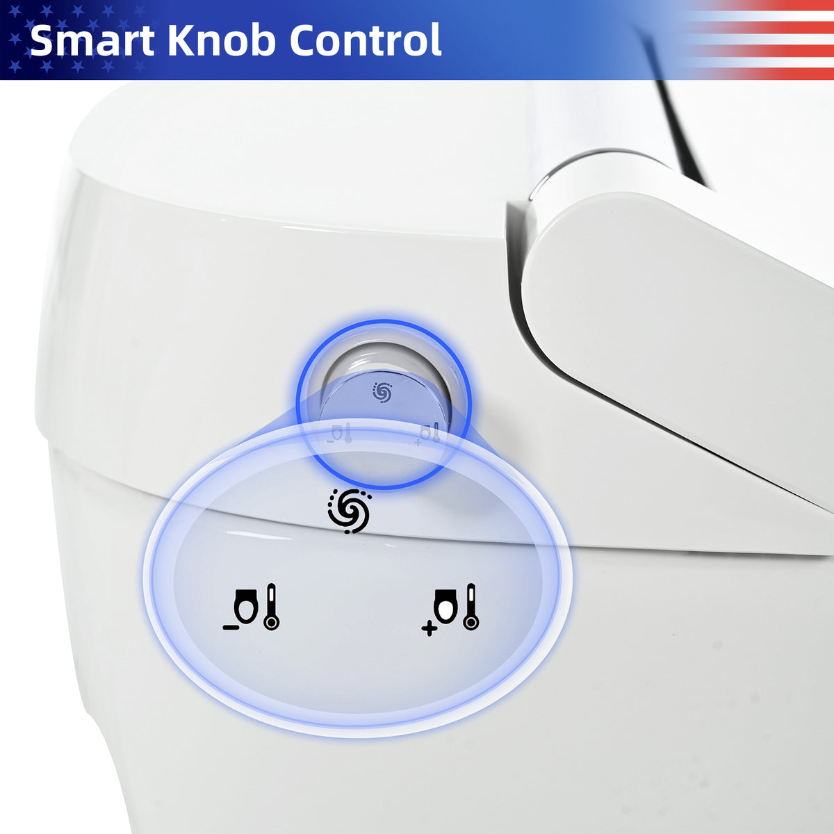 Rainlex Smart One Piece Toilet with Heated Seat, Dual Flush 1.0/1.28 GPF, Auto Flush, Foot Sensor, Night Light & Knob Control（T71）